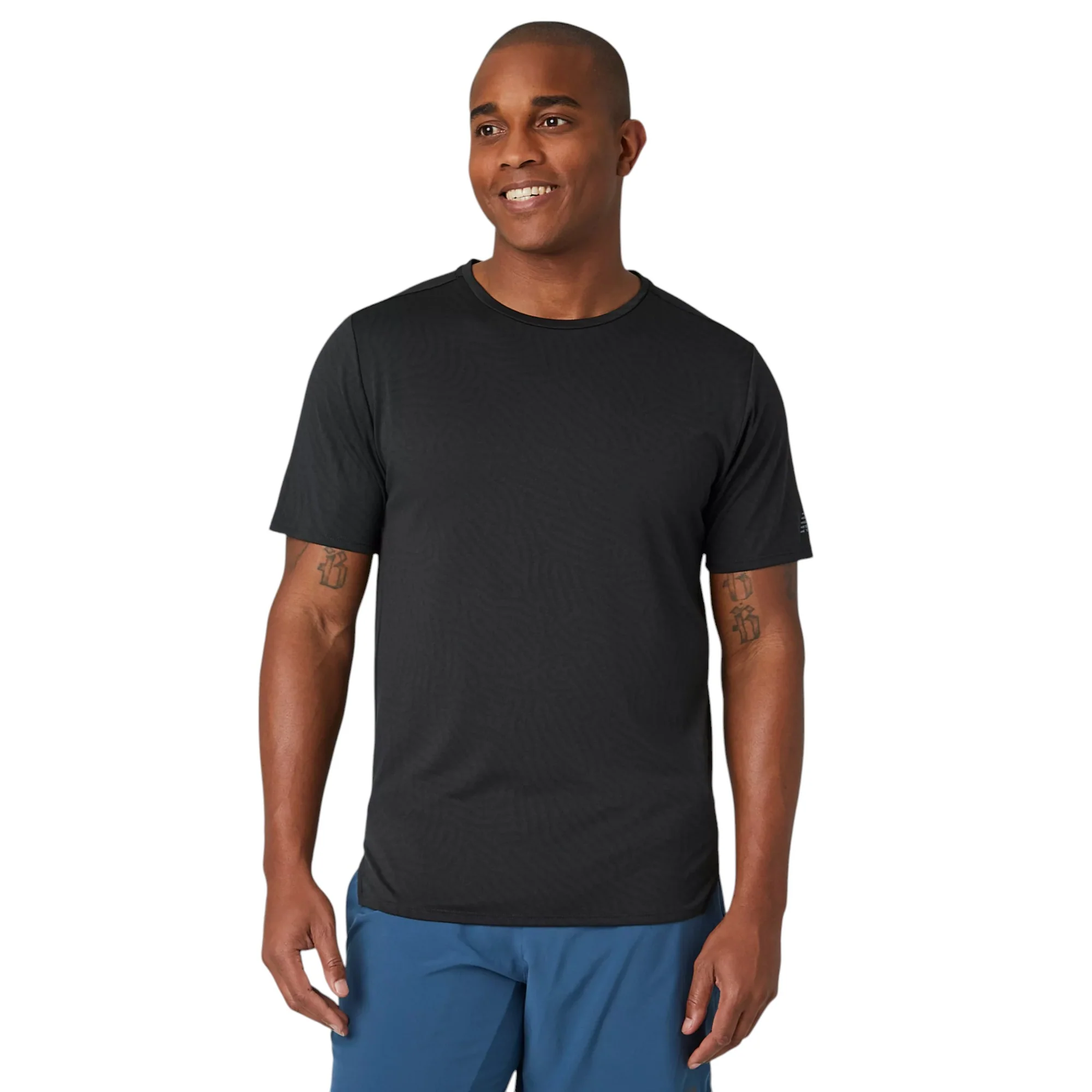 New Balance Q Speed Jacquard Short Sleeve Top - Black - Image 3