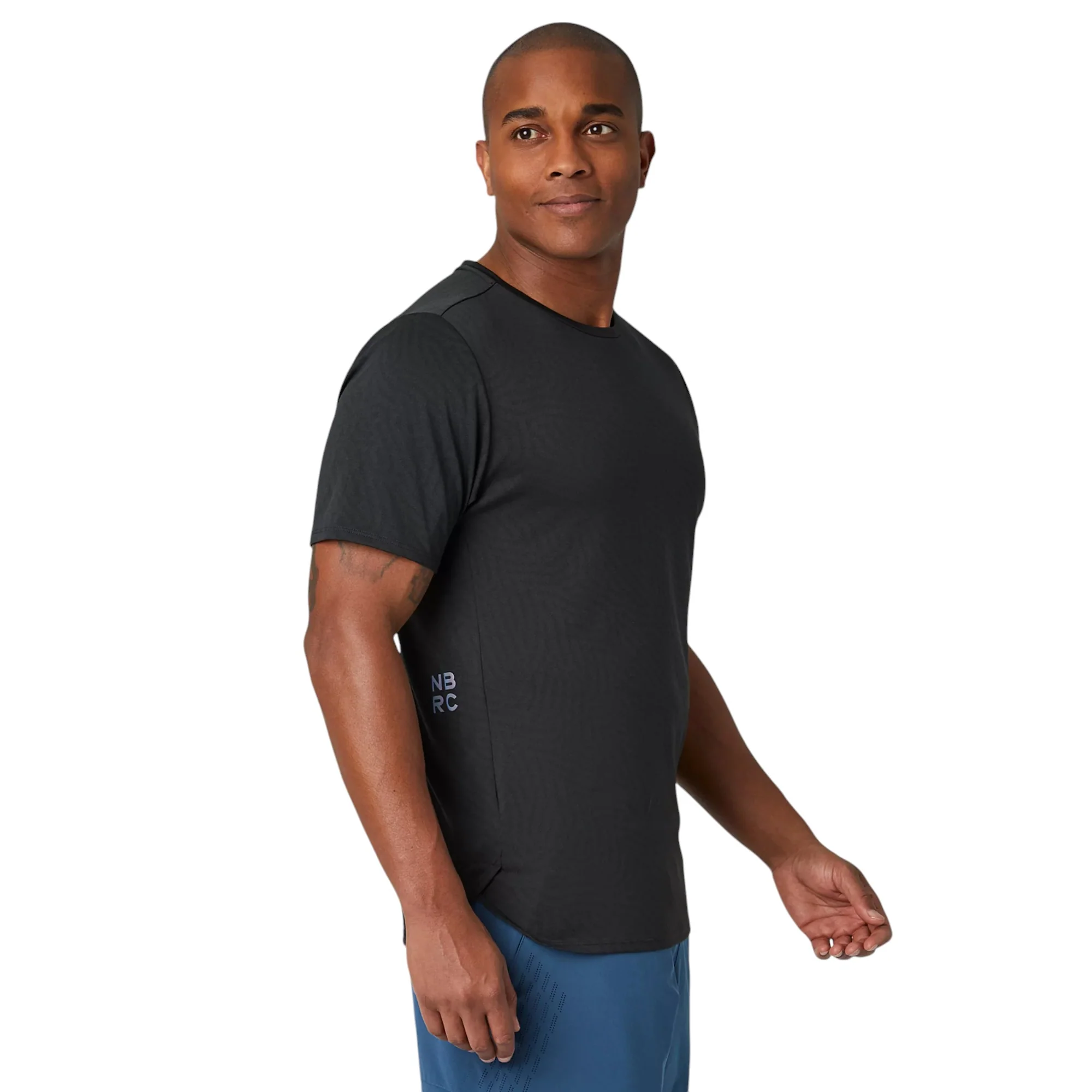 New Balance Q Speed Jacquard Short Sleeve Top - Black - Image 4