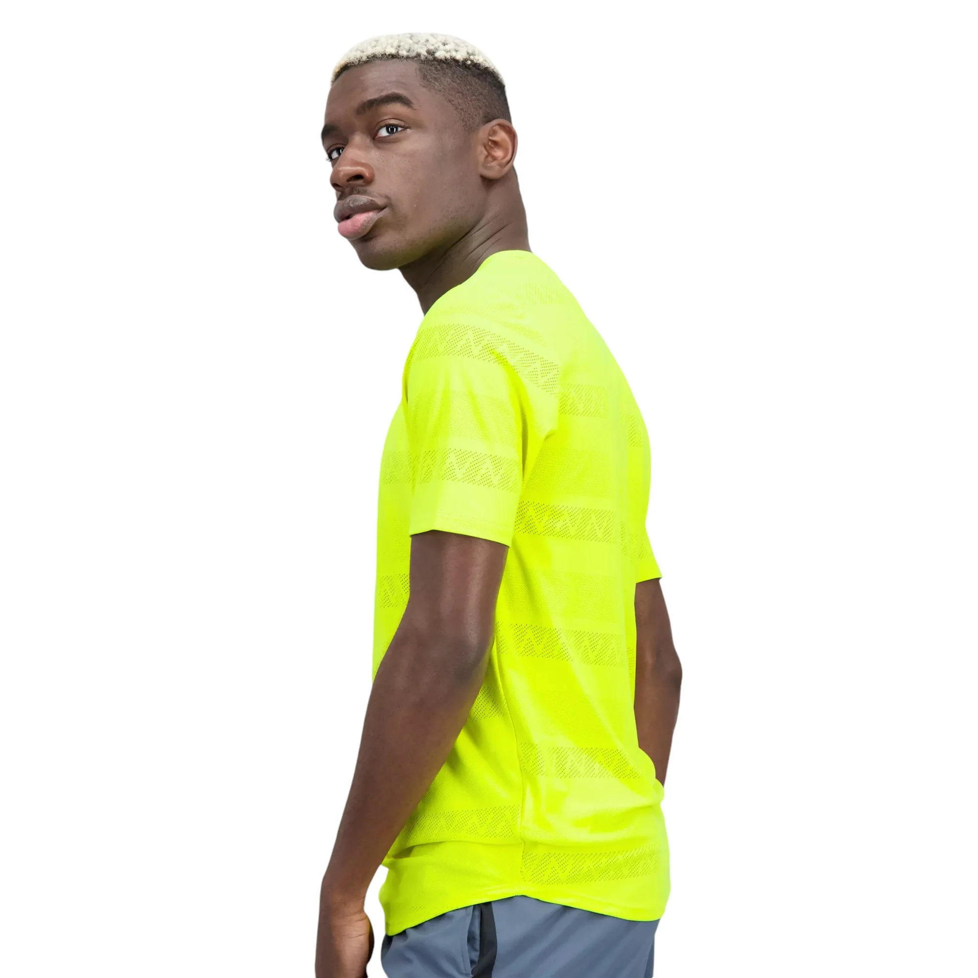 New Balance Q Speed Jacquard T-Shirt - Yellow - Image 2