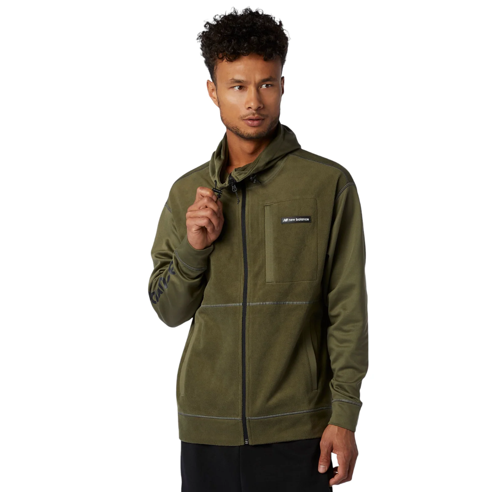 New Balance Sport Style Micro Fleece Jacket - Green - Image 3