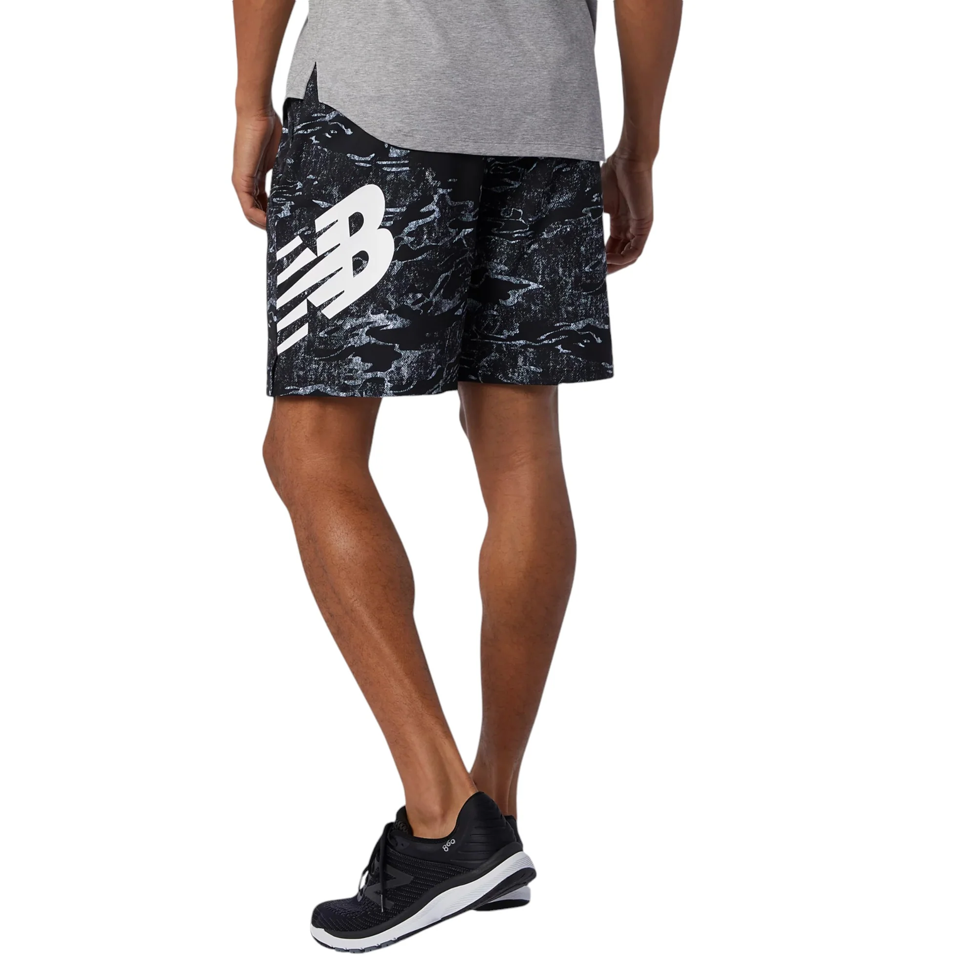 New Balance Tenacity 9-inch Printed Woven Shorts - Black - Image 3
