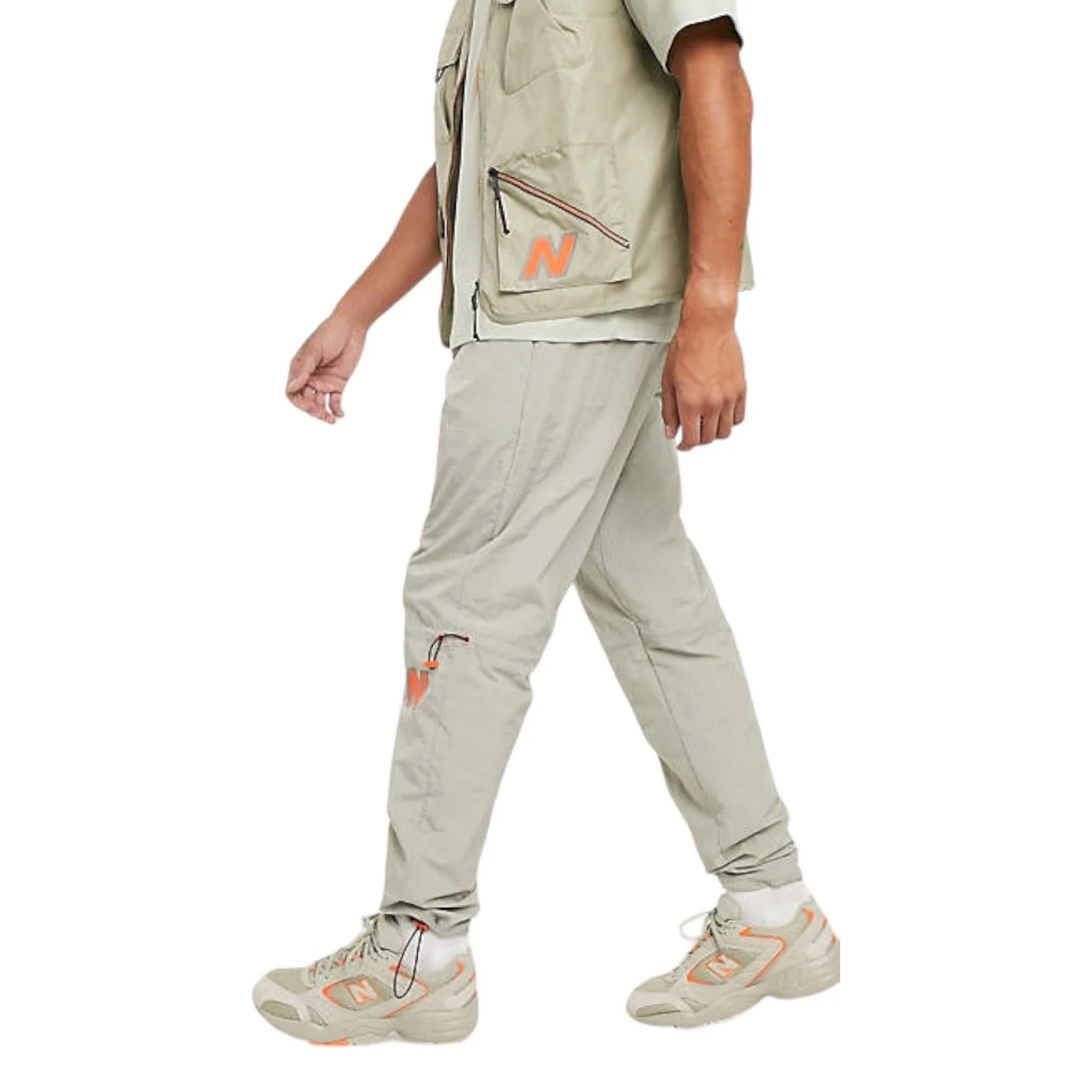 New Balance Utility Pack Utility Woven Logo Pants - Beige - Image 4