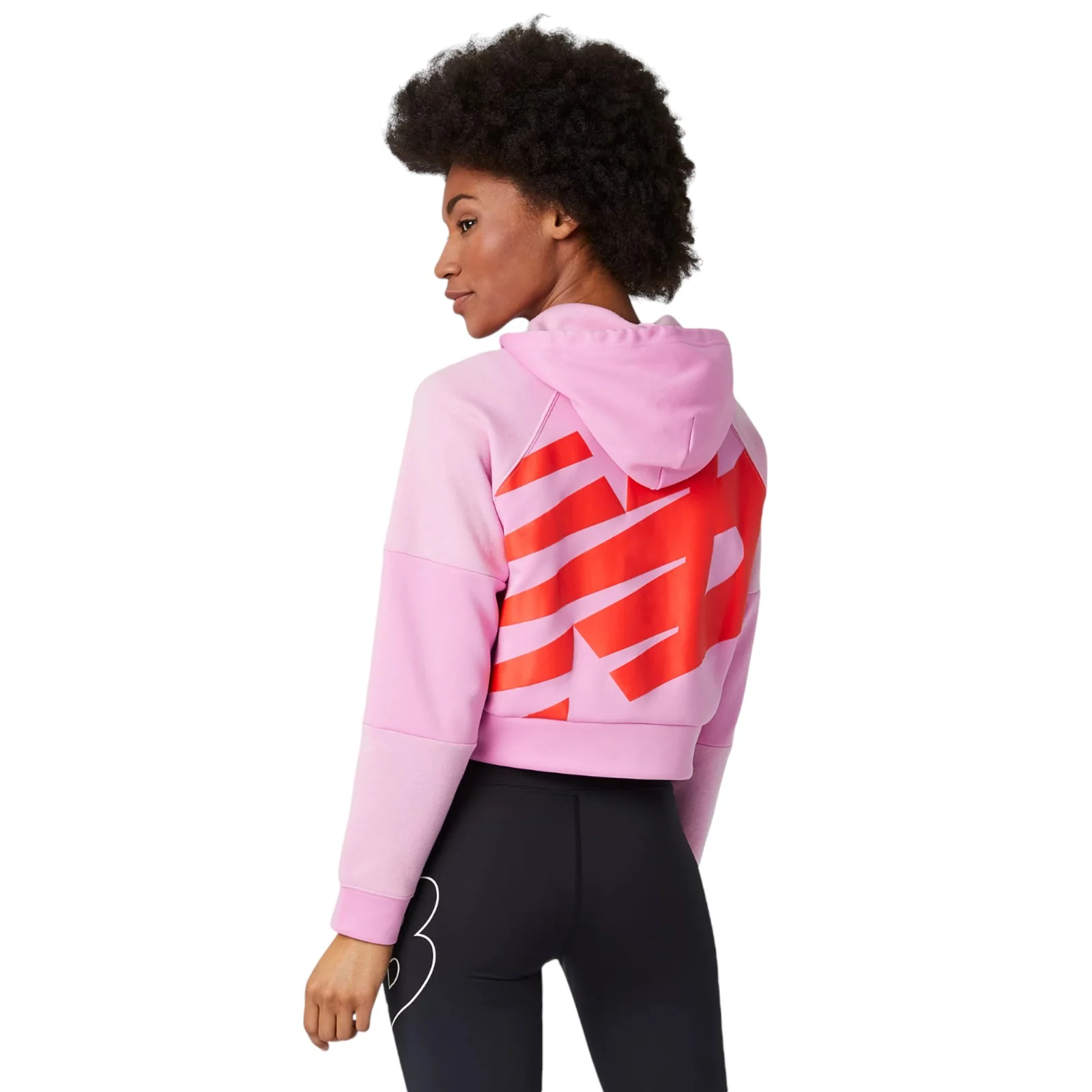 New Balance Womens Archive Full Zip Hoodie - Pink - Image 5