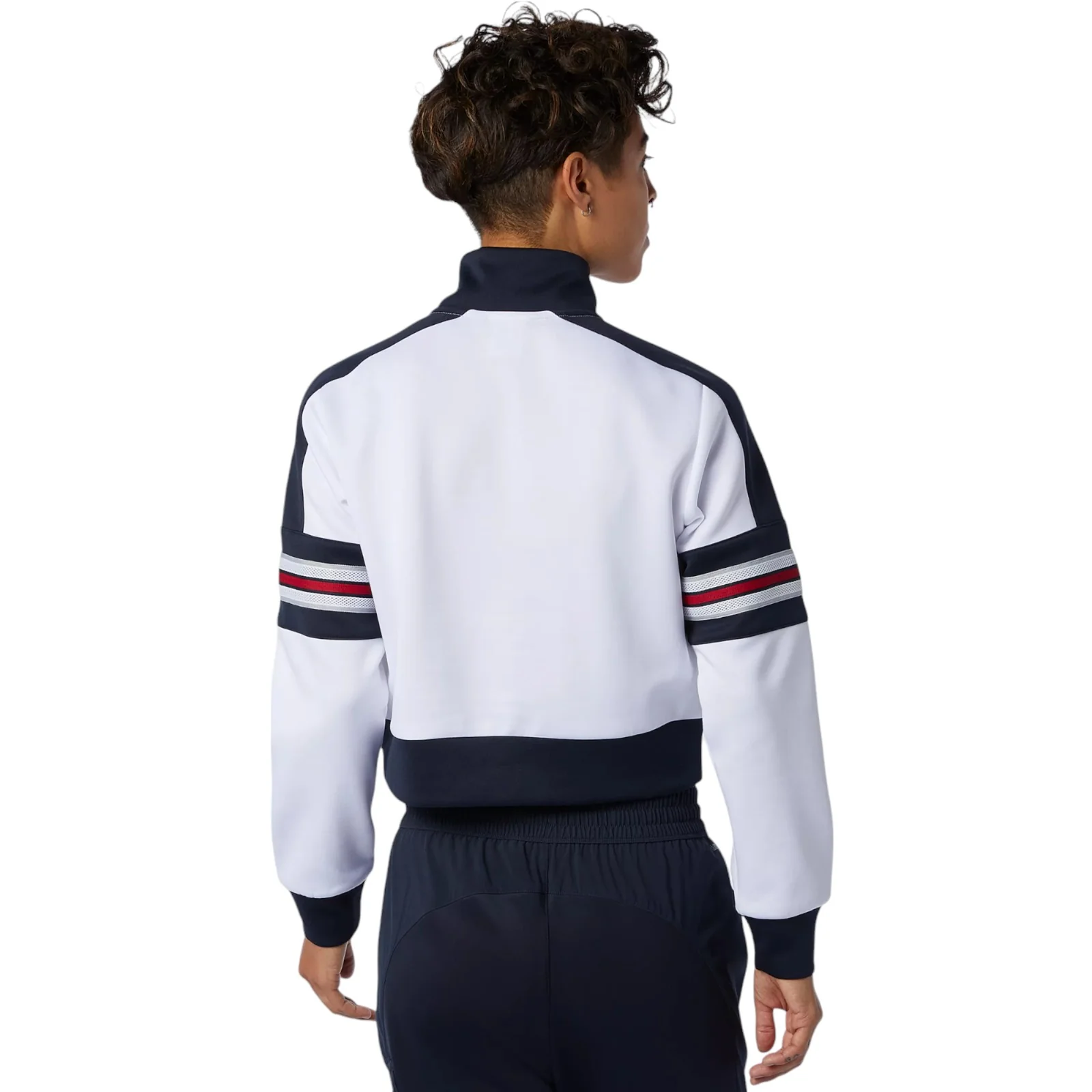 New Balance Womens Archive Half Zip Sweatshirt - White - Image 5