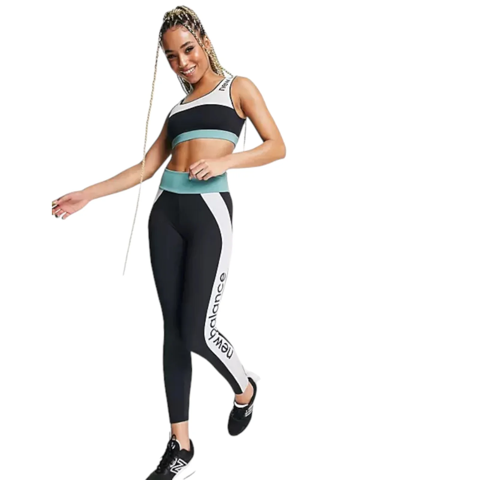 New Balance Womens Archive Remix Crop Top - Navy - Image 3