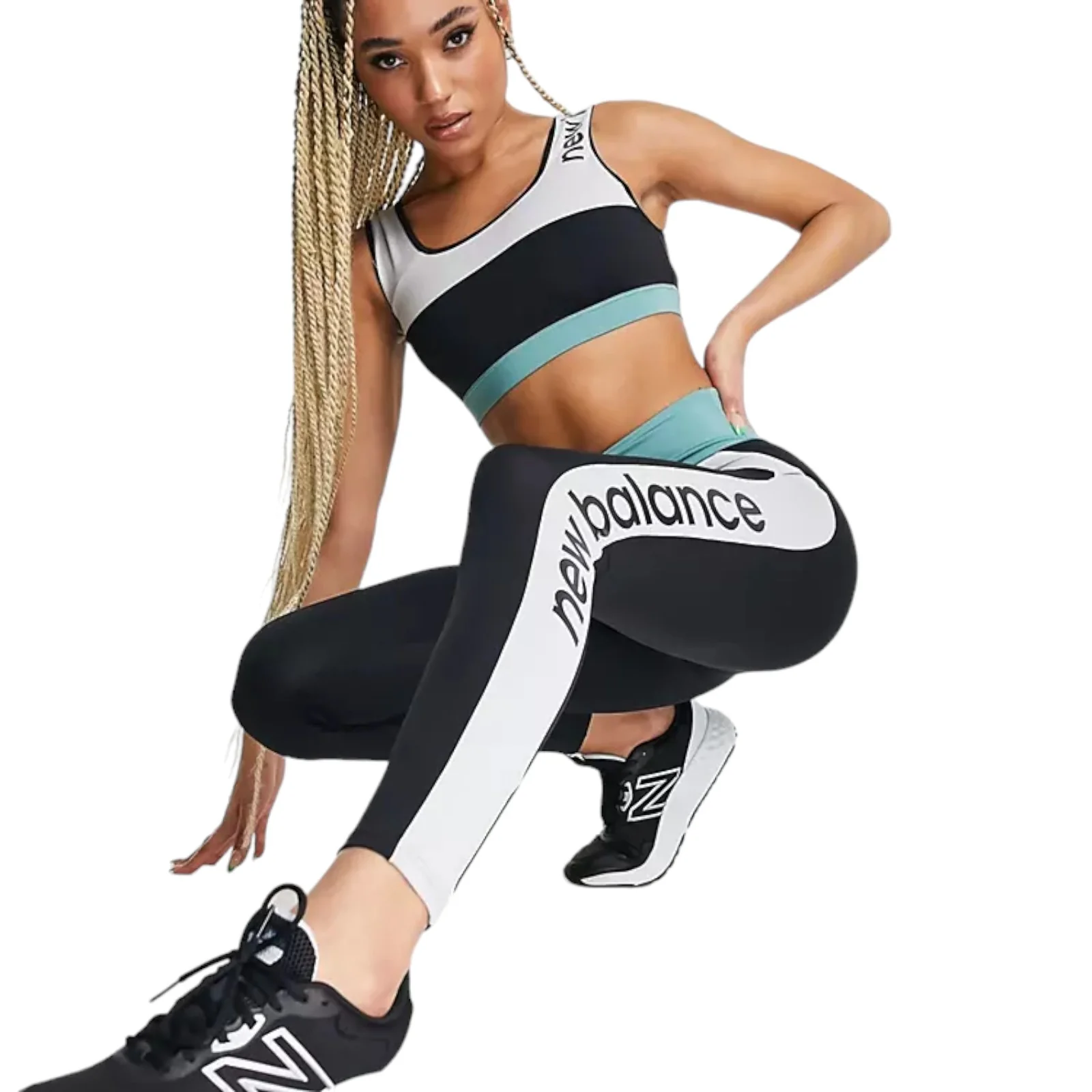 New Balance Womens Archive Remix Crop Top - Navy - Image 5