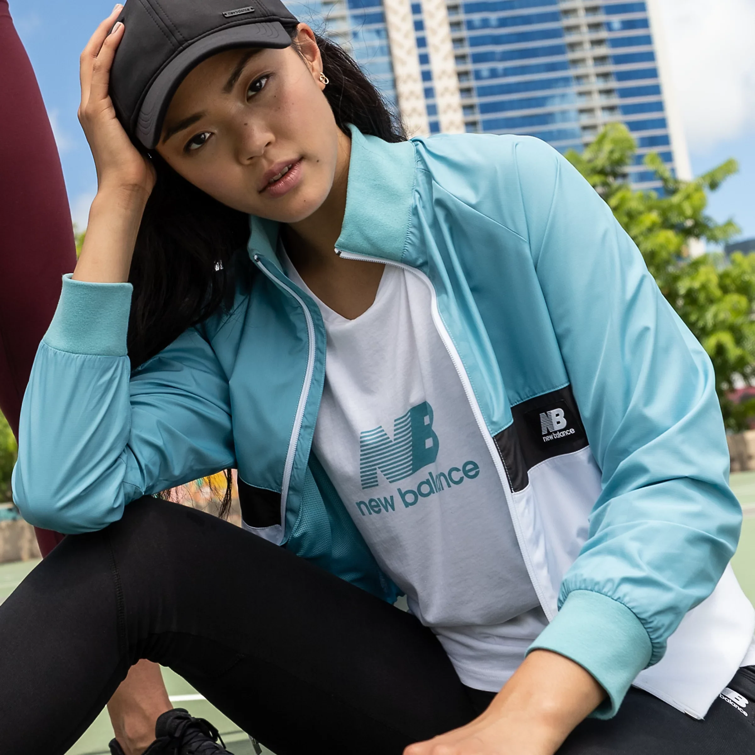 New Balance Women's Athletics Archive Run Wind Jacket - Wax Blue - Image 6