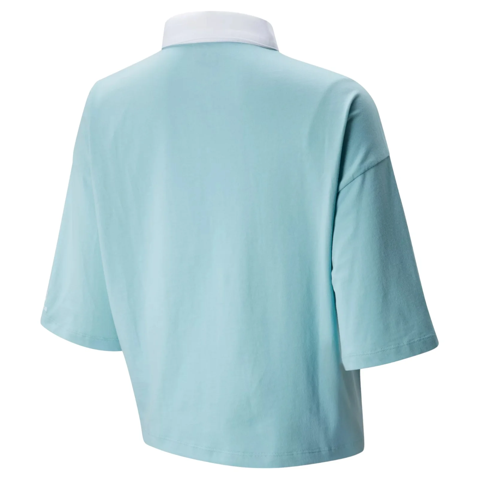New Balance Womens Athletics Preppy Boxy Polo Shirt - Blue - Image 6