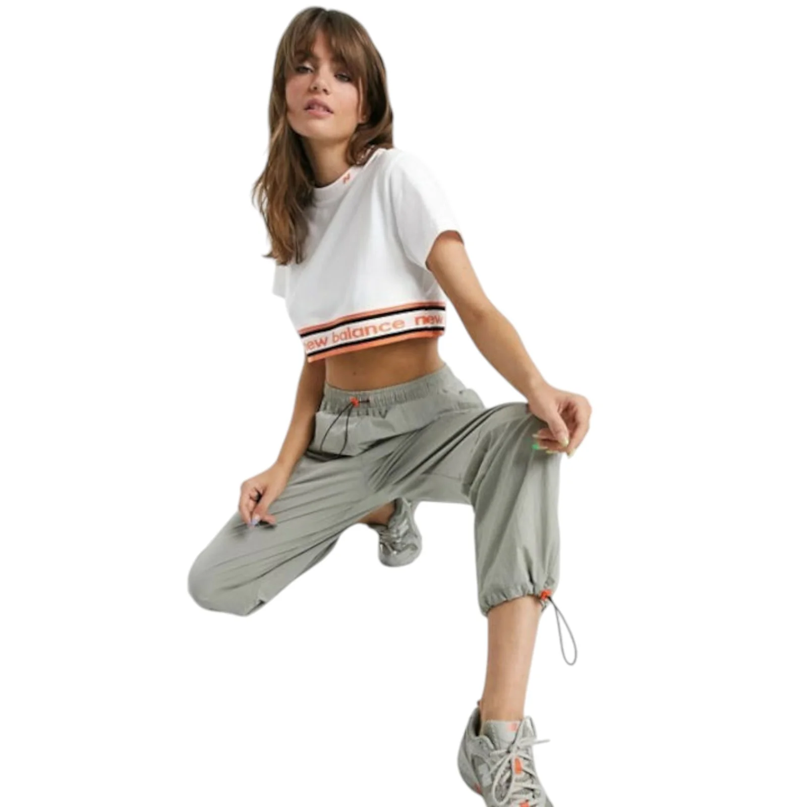 New Balance Womens Crop Top - White - Image 2