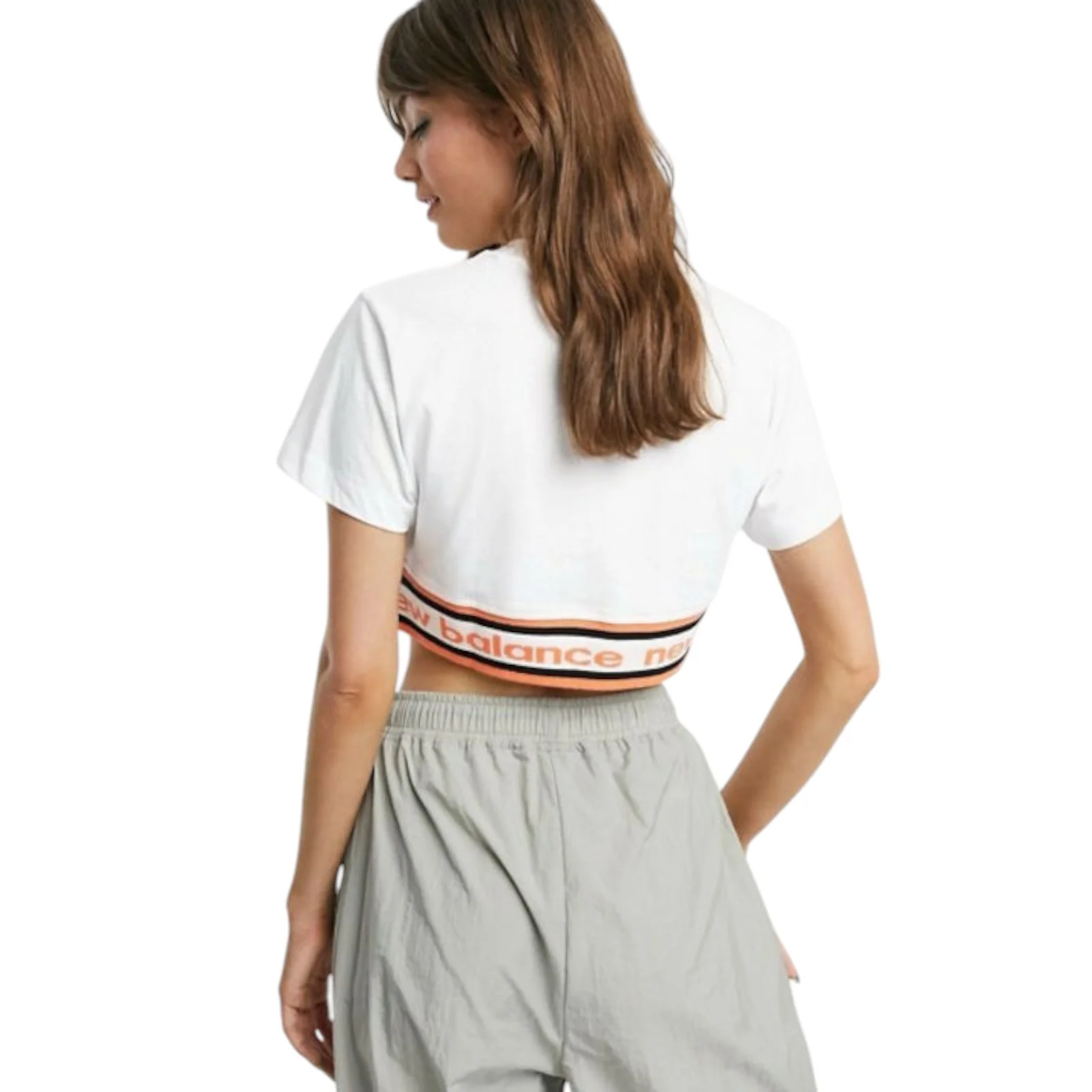 New Balance Womens Crop Top - White - Image 3