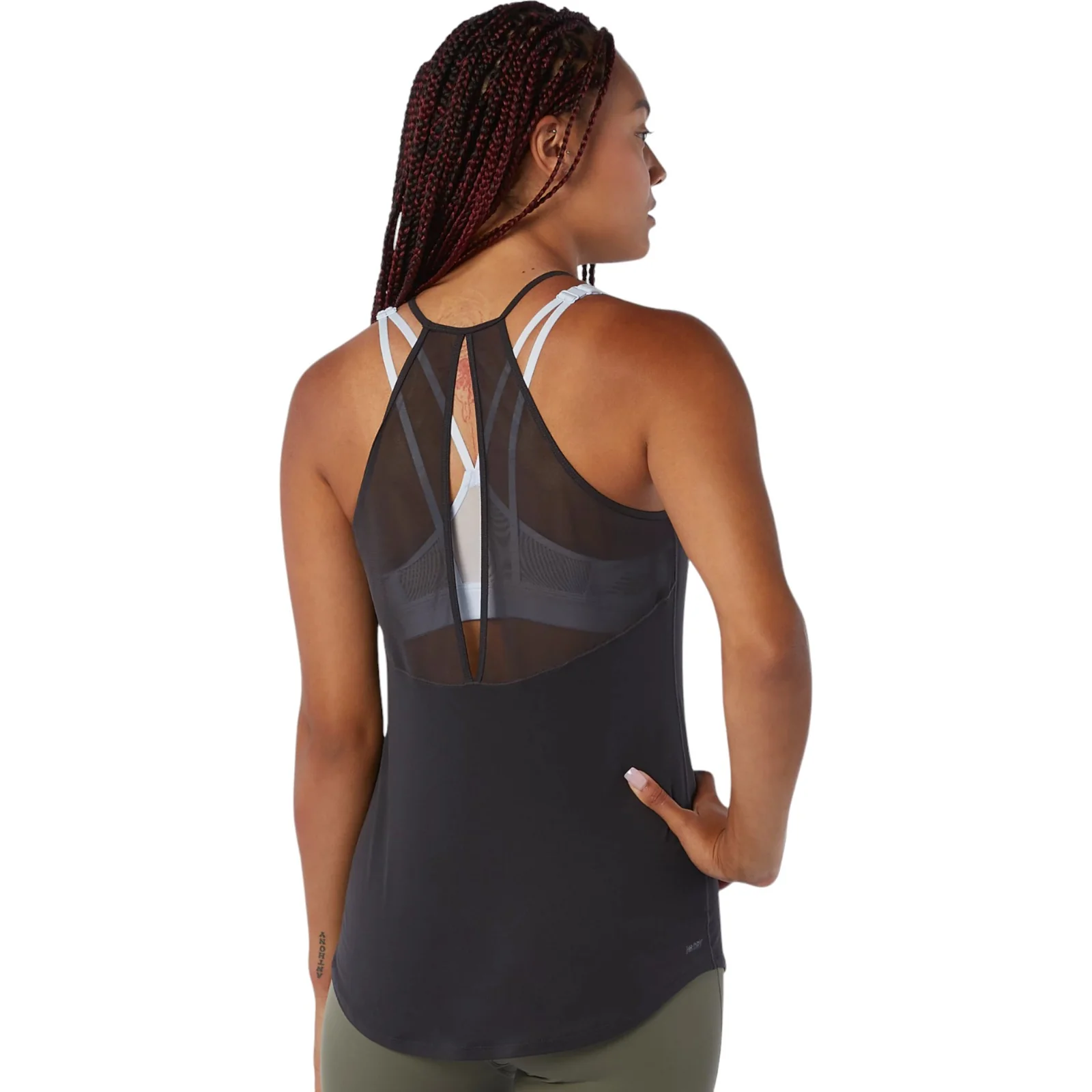 New Balance Womens Determination Shadow Tank Top - Black - Image 3
