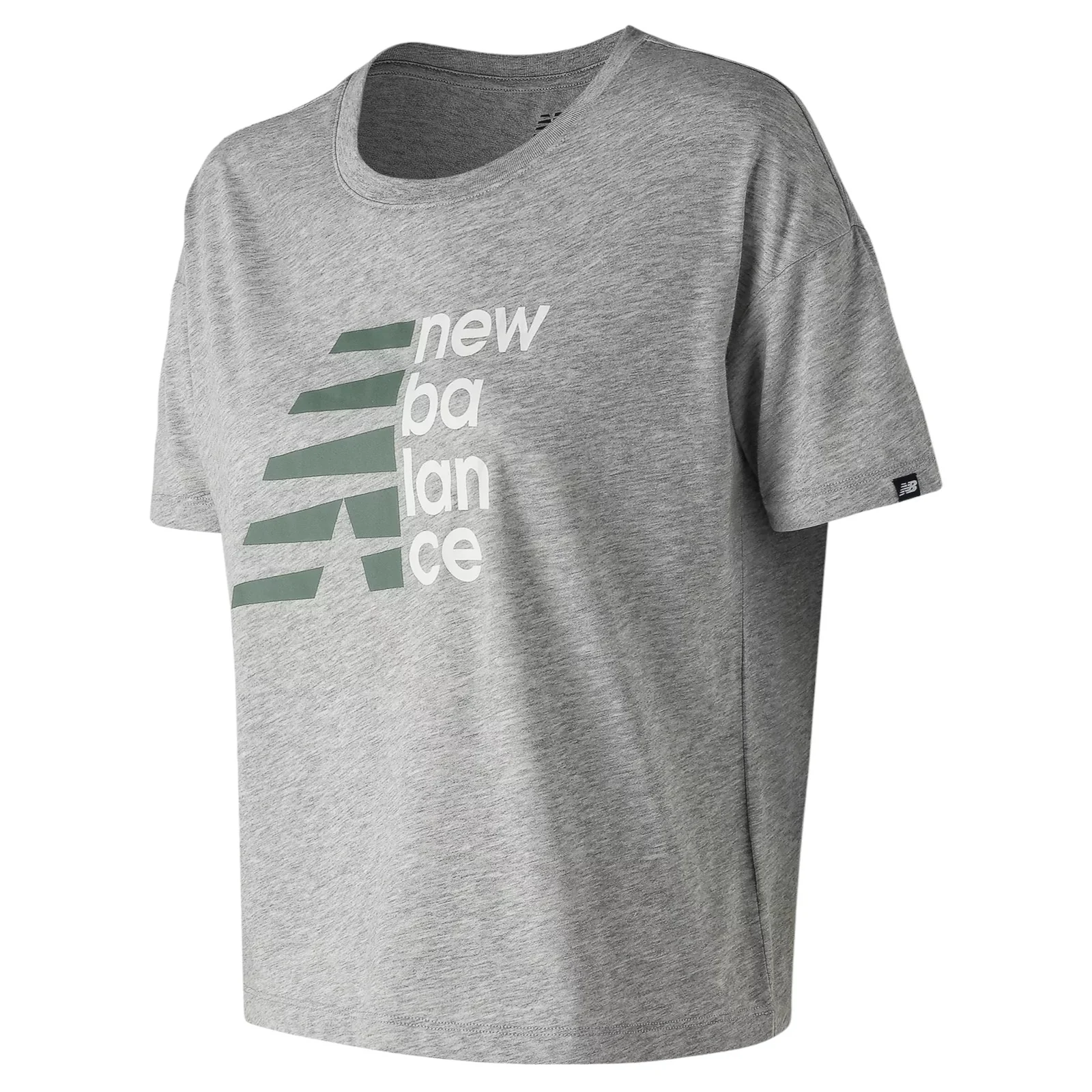 New Balance Womens Essentials Spilt T Shirt - Grey