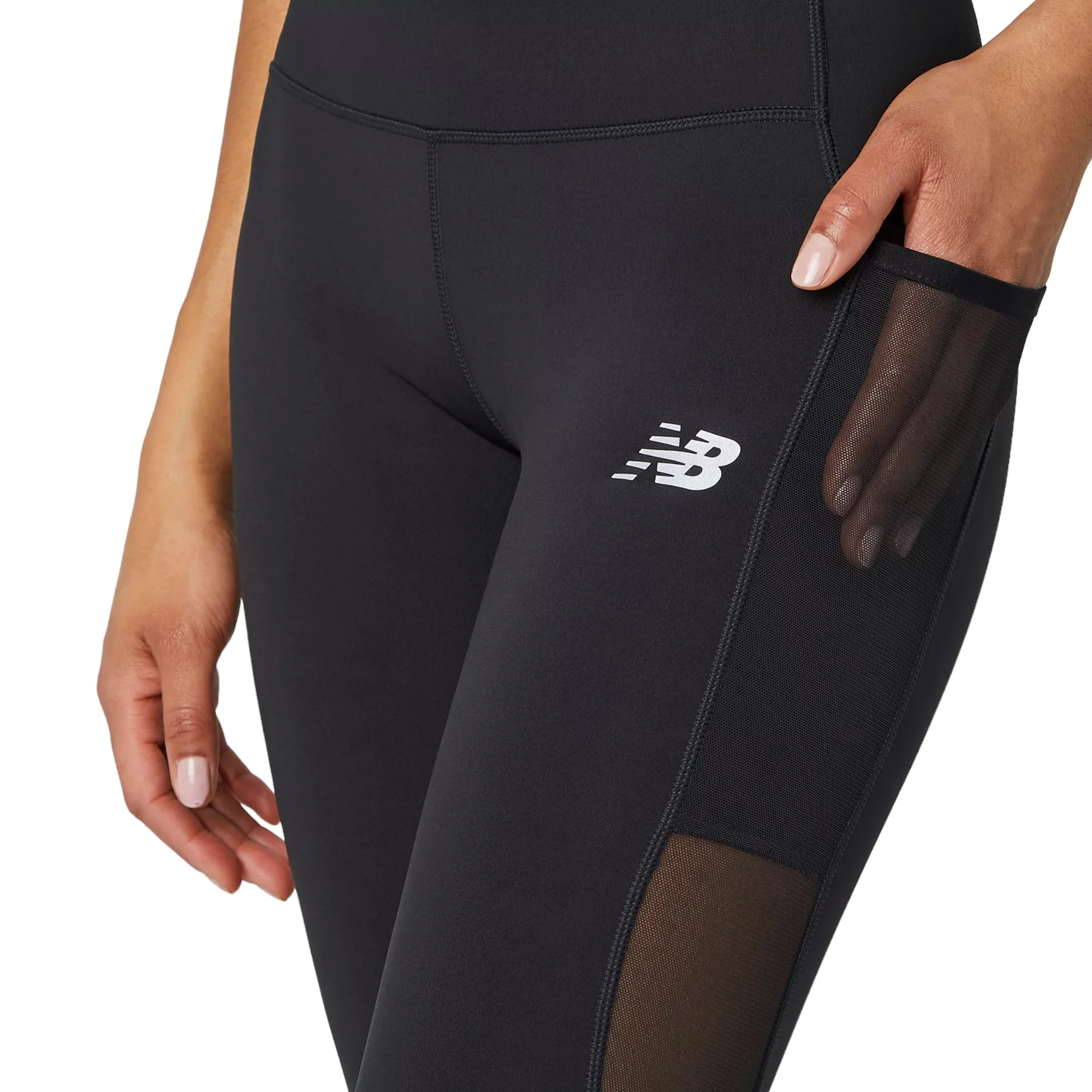 New Balance Womens Impact Run Tights - Black - Image 3