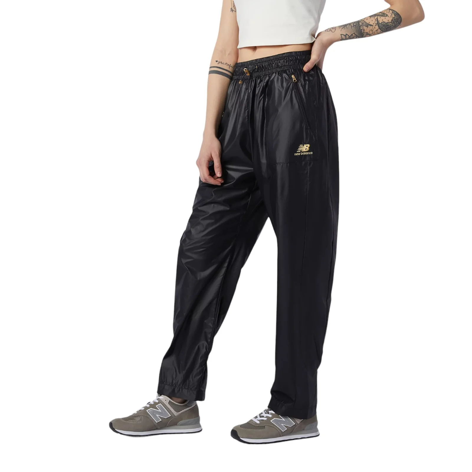 New Balance Womens NB Athletics Higher Learning Wind Pant - Black - Image 2