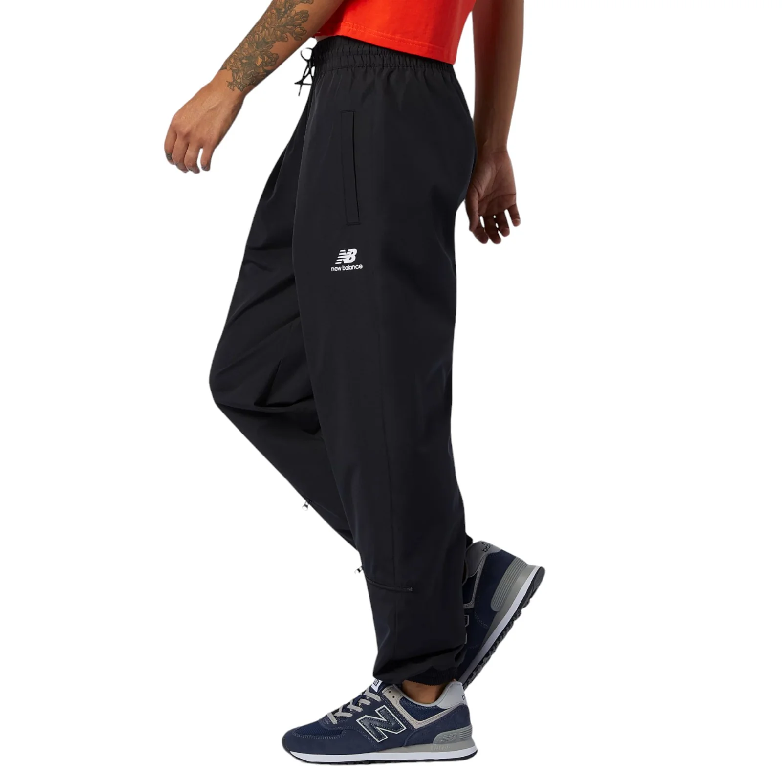 New Balance Womens NB Athletics Podium Wind Pants - Black - Image 2