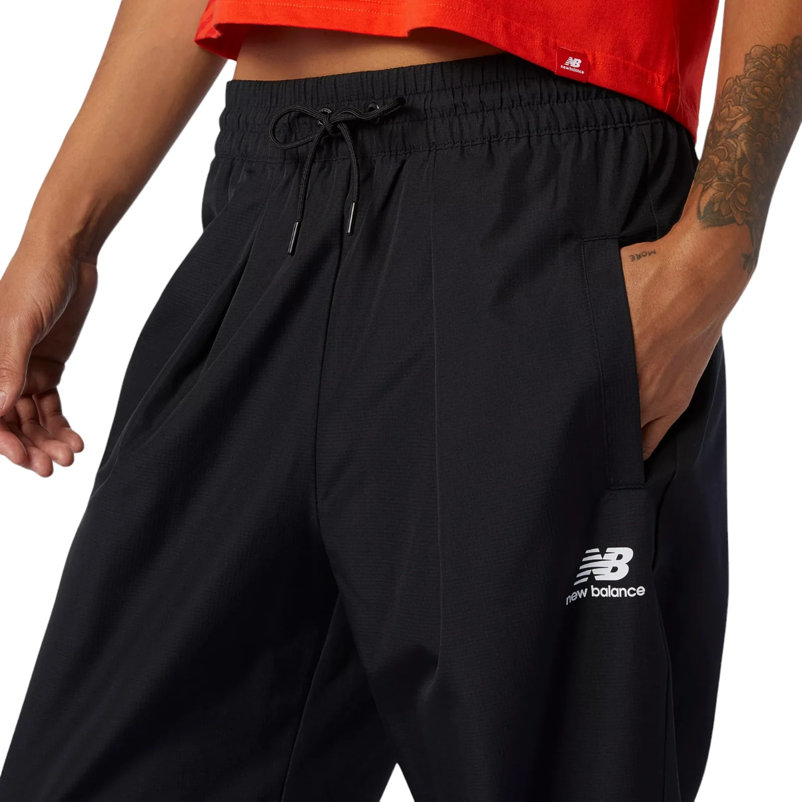 New Balance Womens NB Athletics Podium Wind Pants - Black - Image 3