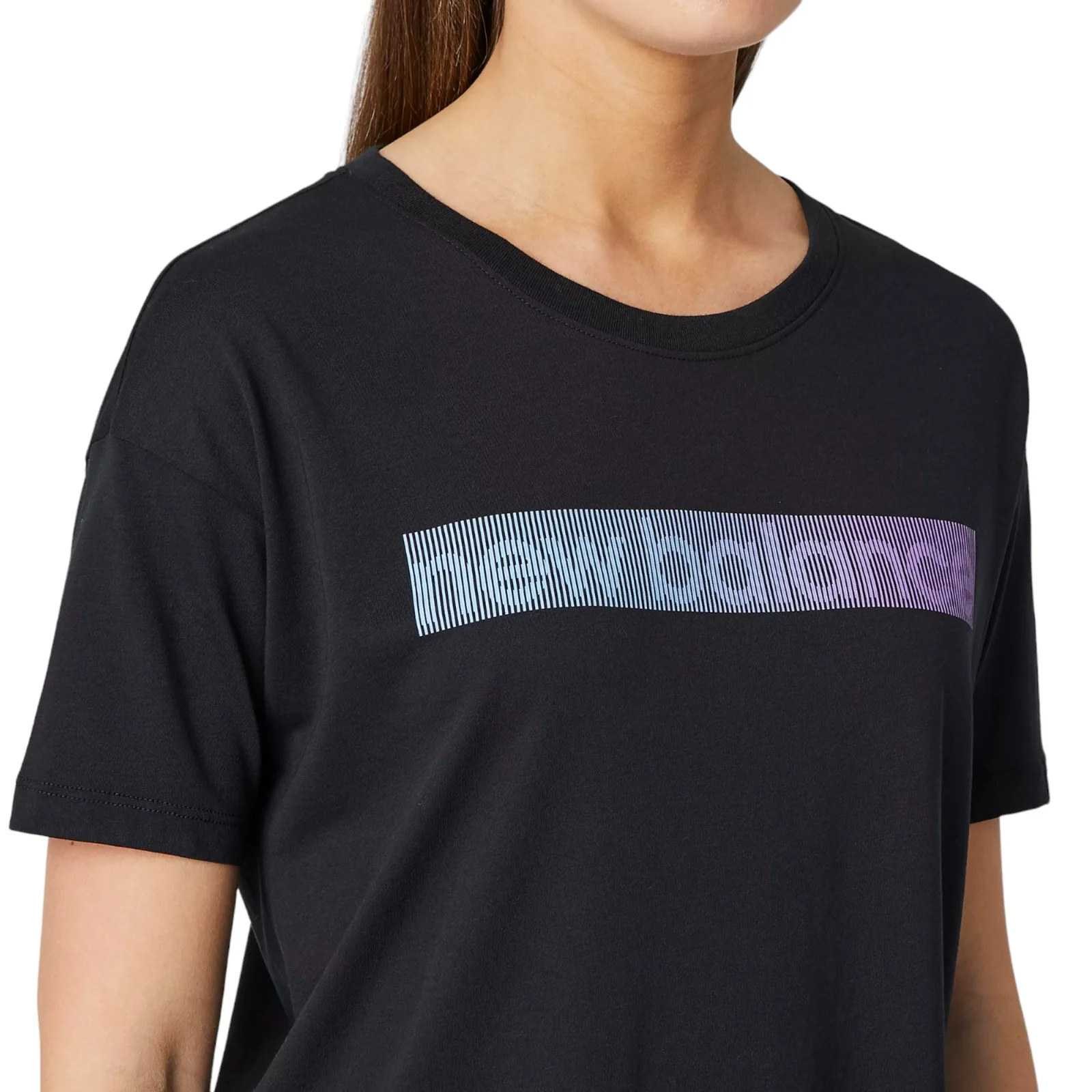 New Balance Womens NB Essentials Tokyo Boxy T Shirt - Black - Image 6