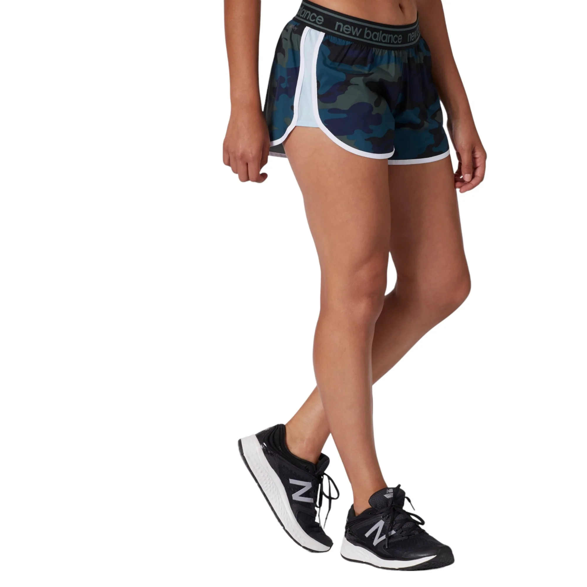 New Balance Womens Printed Acc 2.5 In Sports Shorts - Camo - Image 4