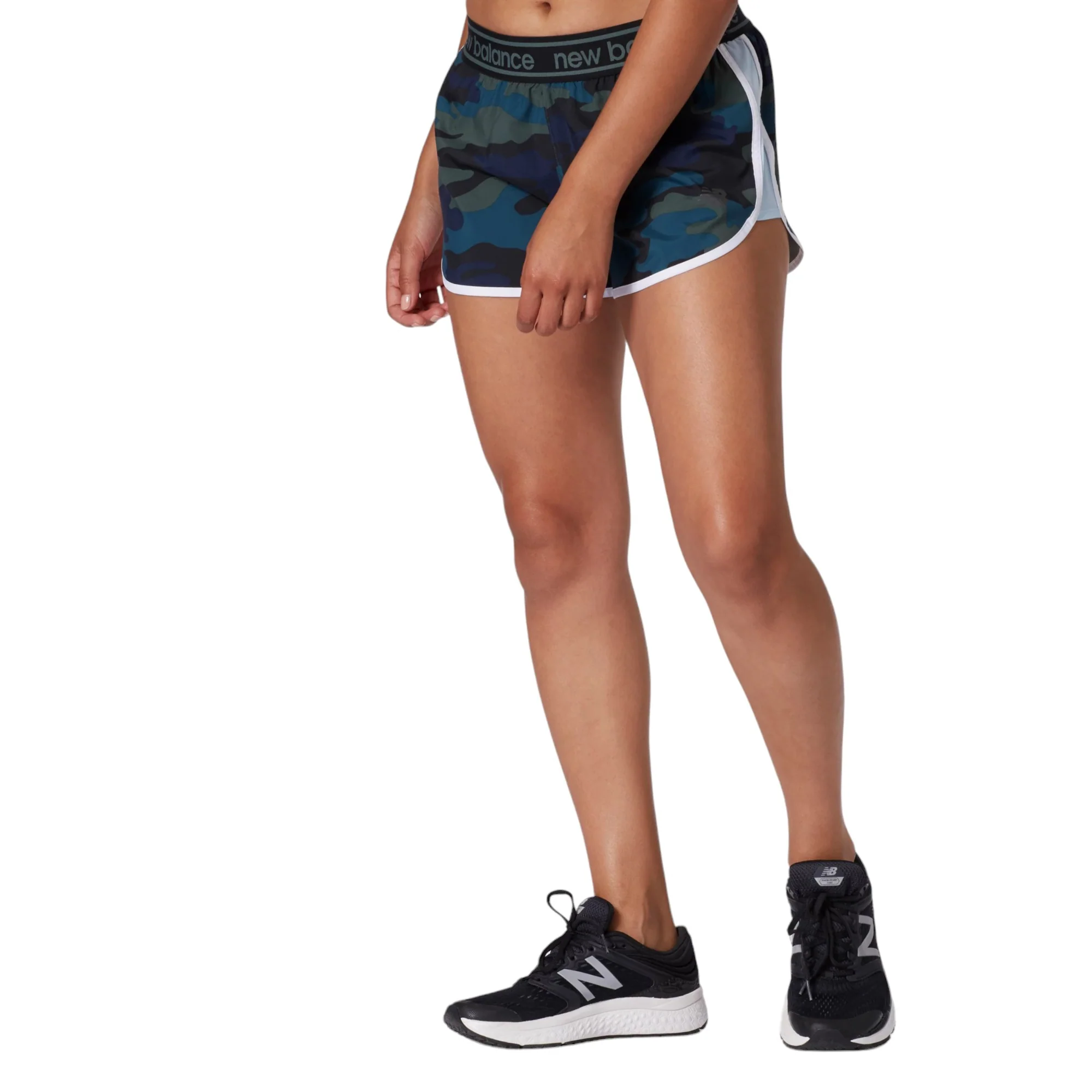 New Balance Womens Printed Acc 2.5 In Sports Shorts - Camo - Image 6