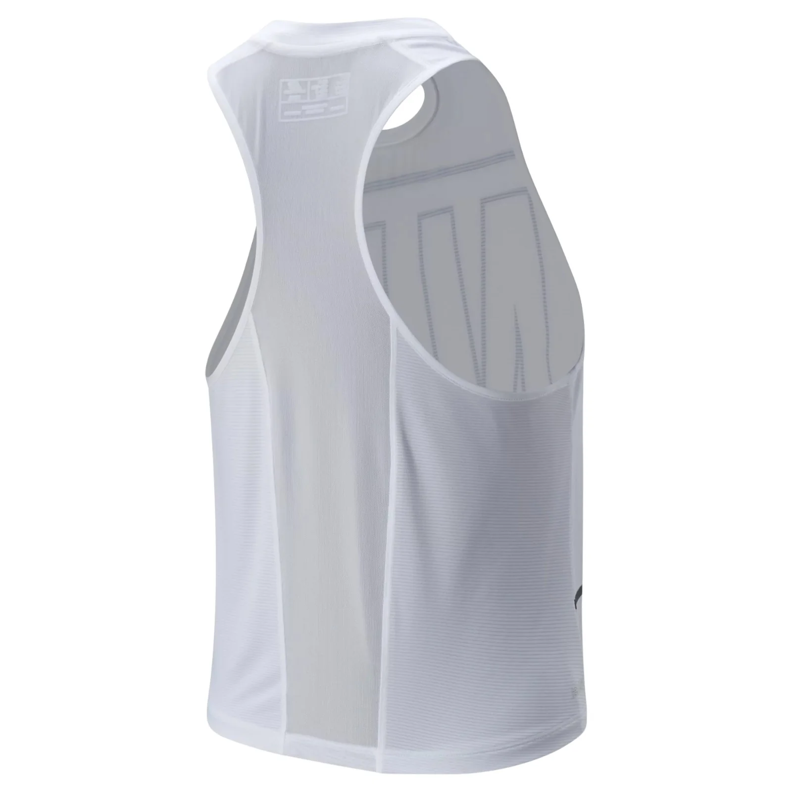 New Balance Womens Printed Velocity Crop Tank Top - White - Image 6