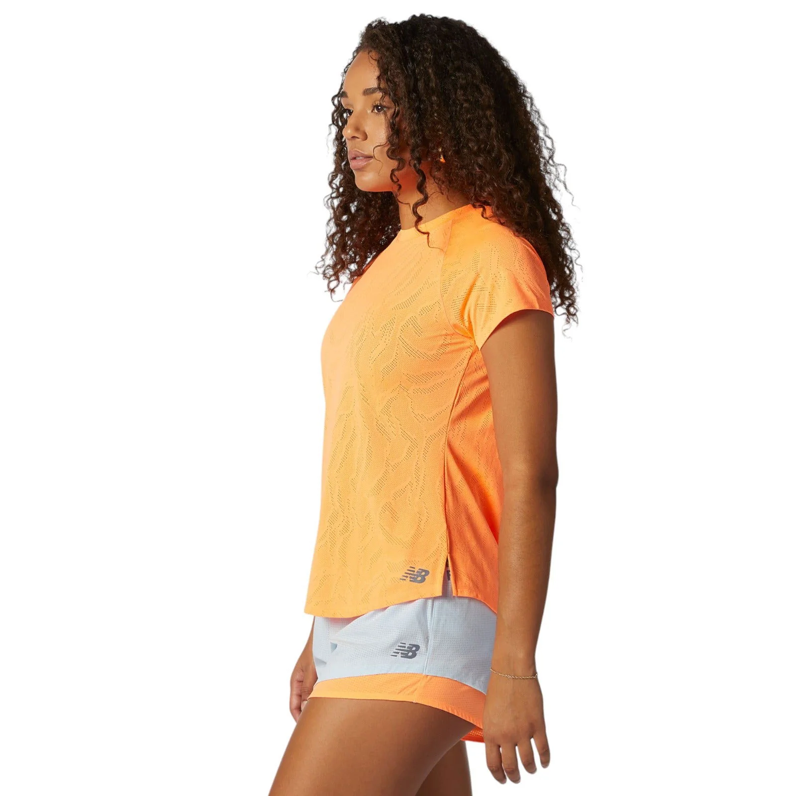 New Balance Women's Q Speed Fuel Jacquard T-Shirt - Orange - Image 2