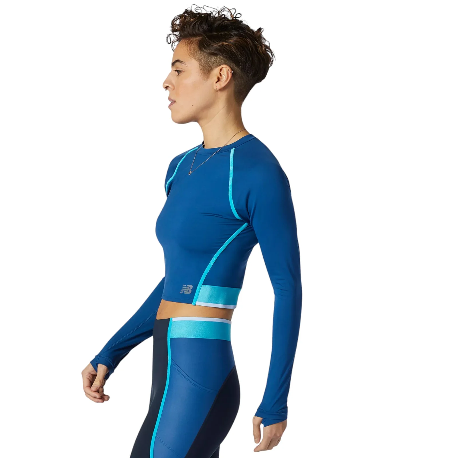 New Balance Womens Q Speed Fuel Long Sleeve Top - Blue - Image 3