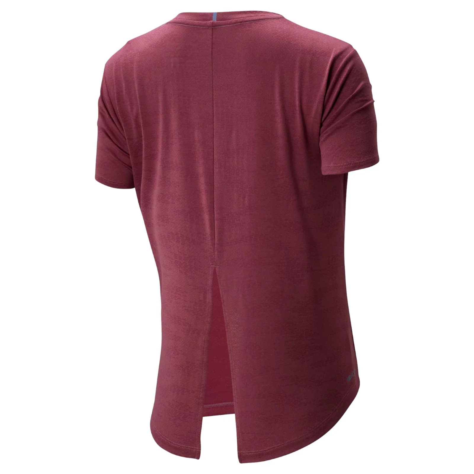 New Balance Womens Q Speed Jacquard T Shirt - Burgundy - Image 2