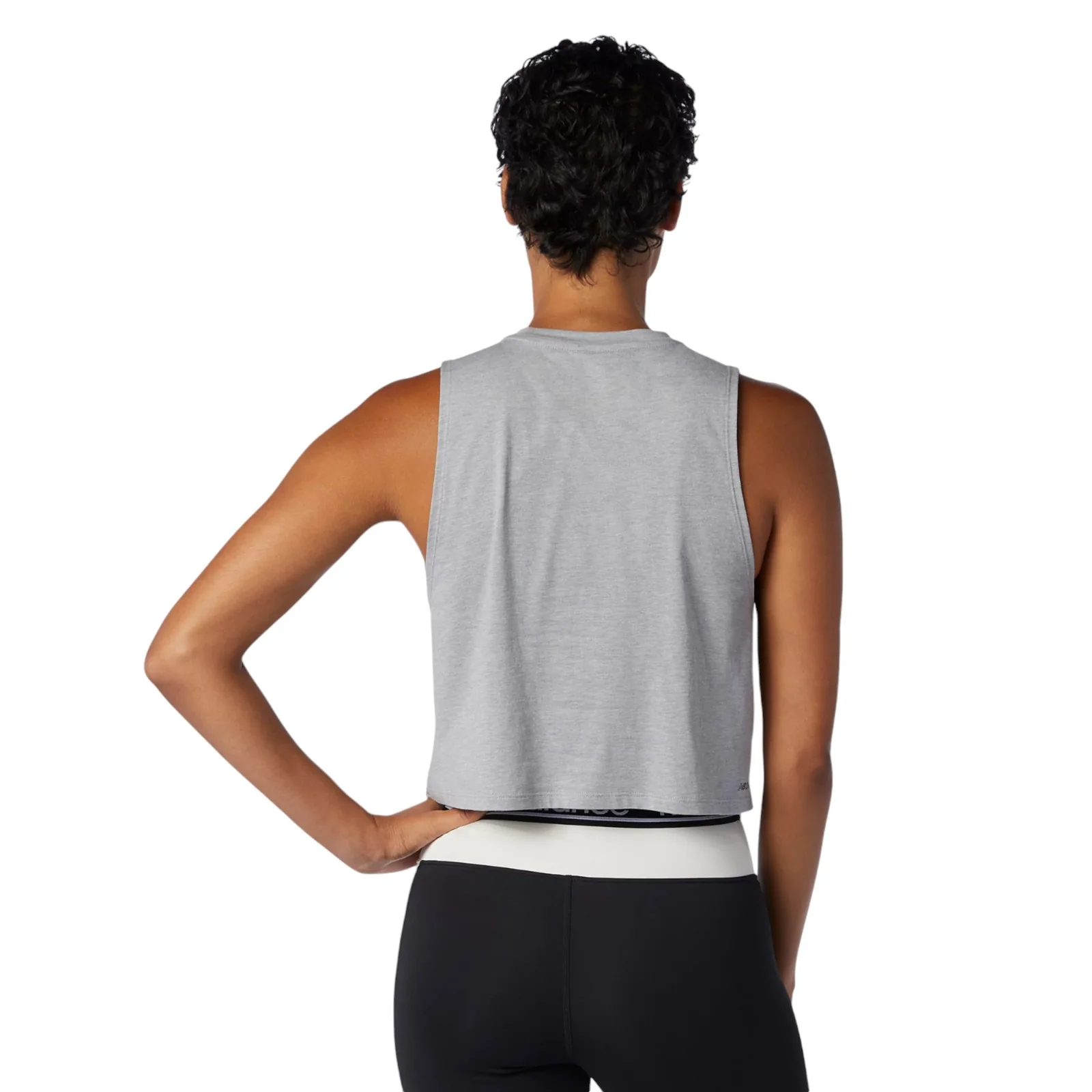 New Balance Womens Relentless Crop Novelty Tank - Grey - Image 3
