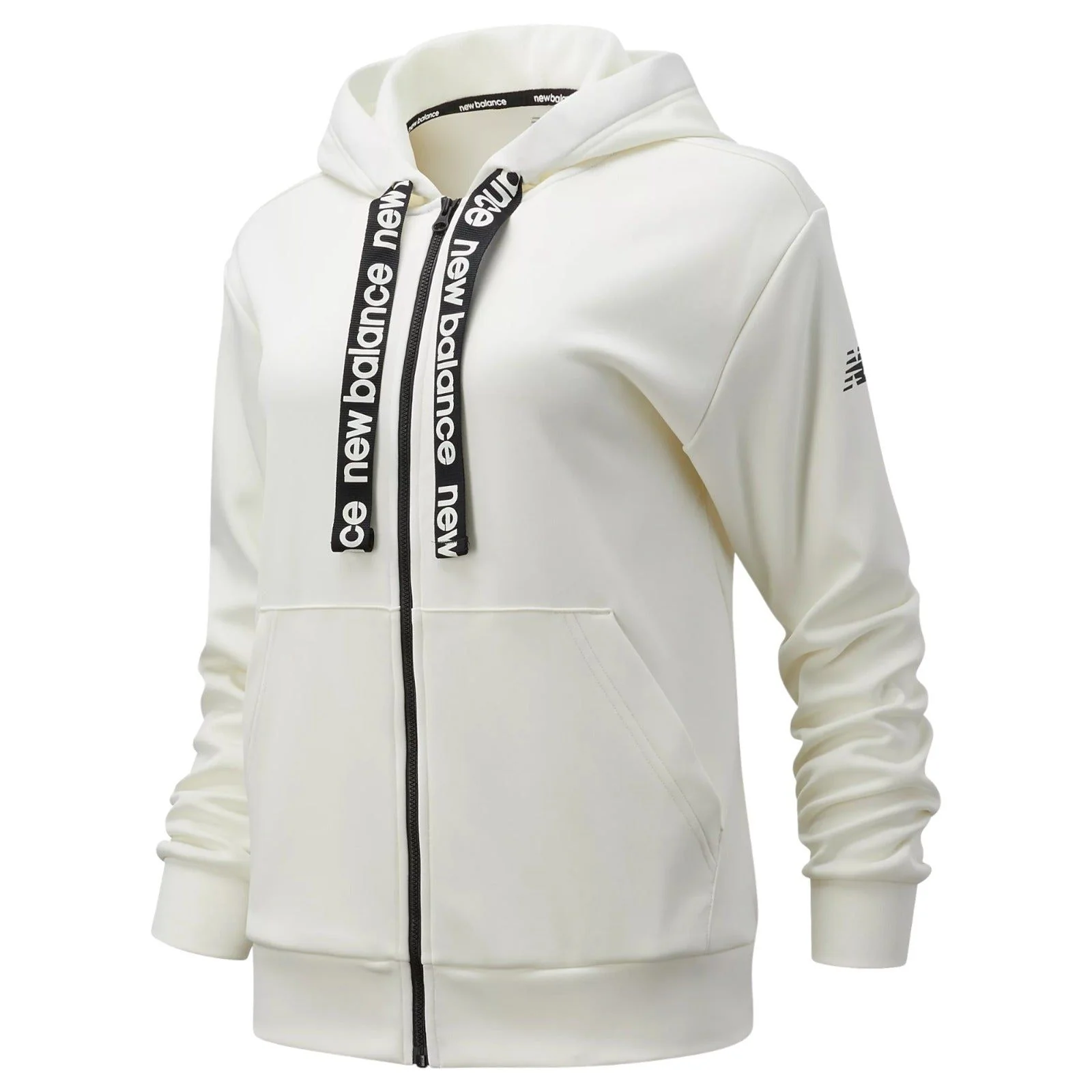 New Balance Women's Relentless Performance Fleece Full Zip Hoodie - Sea Salt