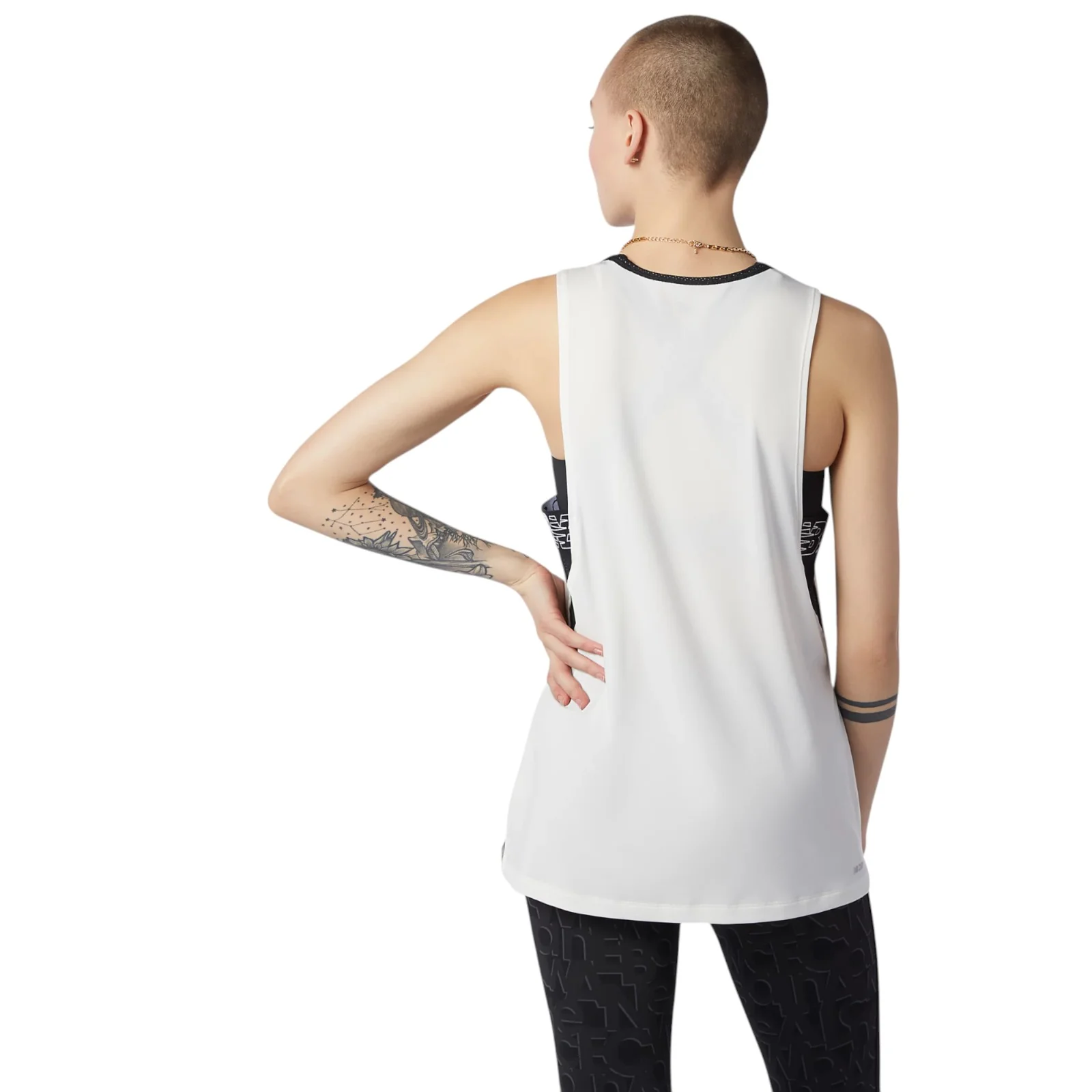New Balance Womens Running Relentless Sweat Tank Top - Beige - Image 3