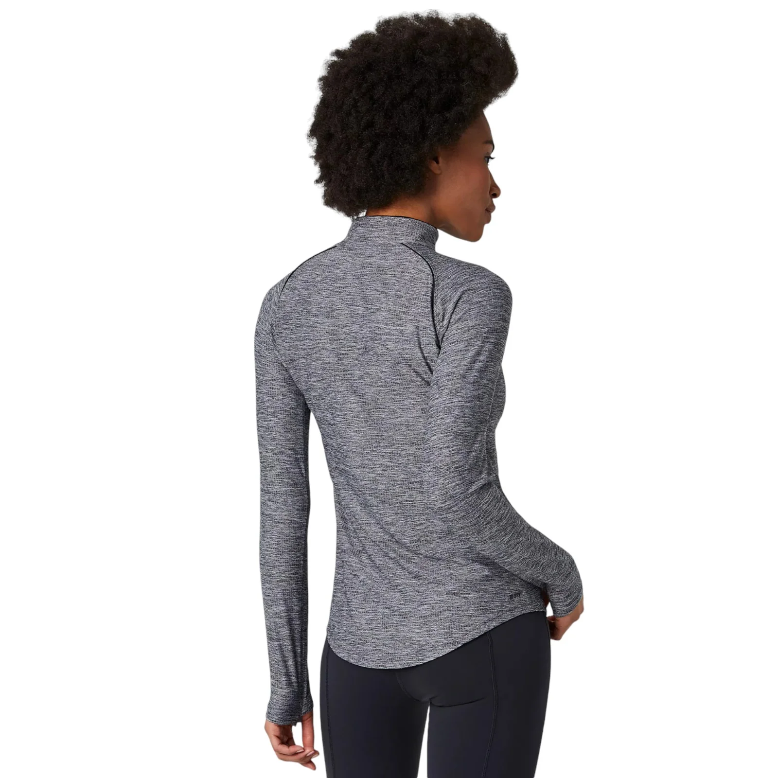 New Balance Womens Transform Half Zip Sweat Top - Grey - Image 2