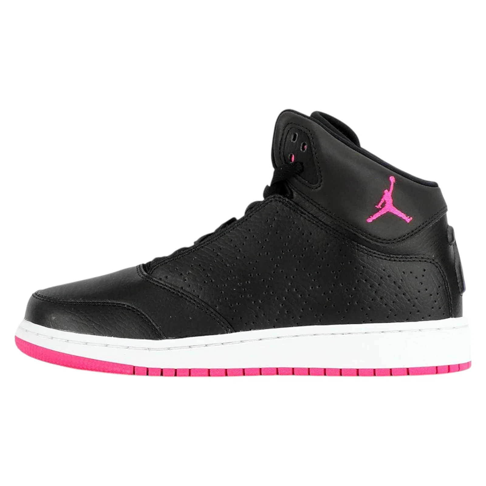 Nike Air Jordan 1 Flight 5 Premium Shoes (GS) - Black / Pink - Image 3