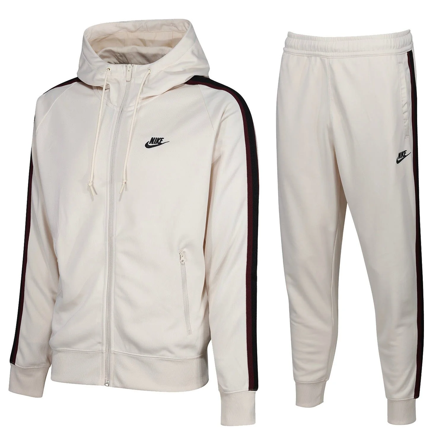Nike Tribute Full ZIp Polyester Tracksuit - Off White