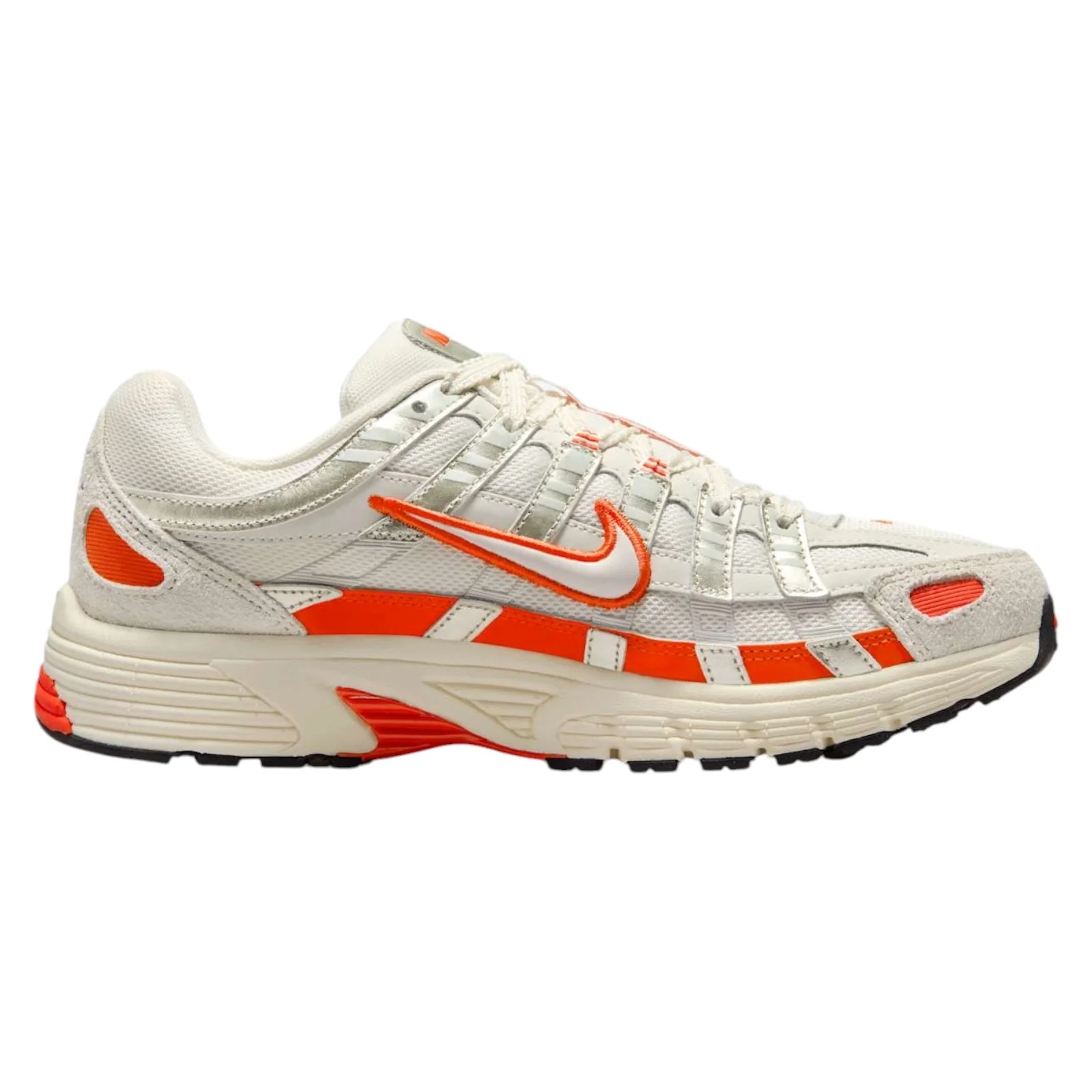 Nike Womens P-6000 Sail Trainers - Sail / Picante Red - Image 3