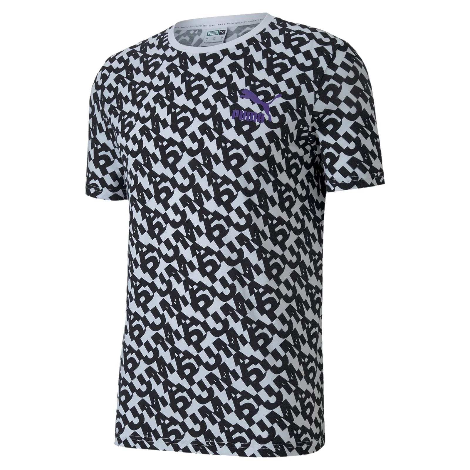 Puma Classics Graphic AOP Logo T-Shirt - Black