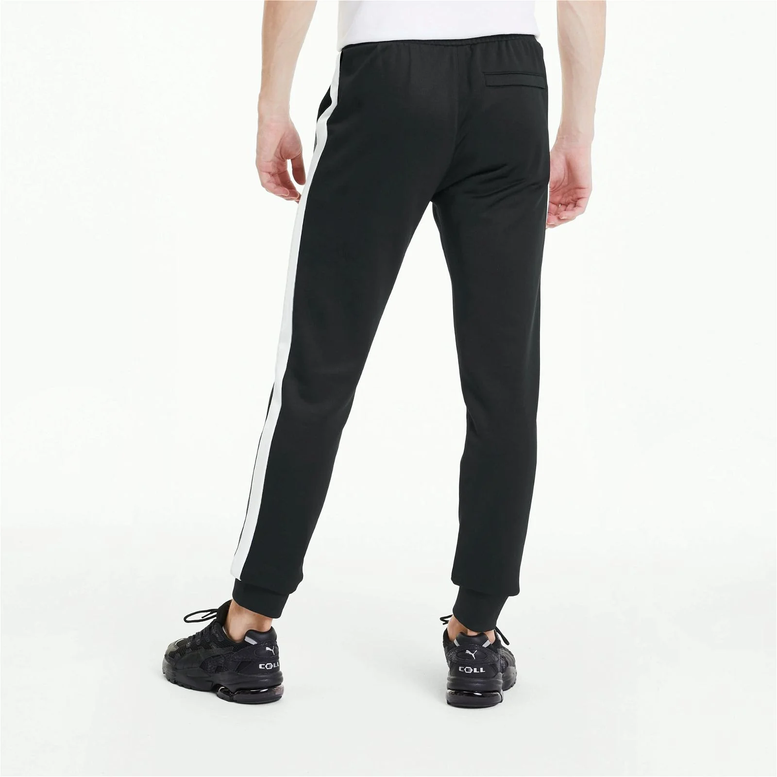 Puma Iconic T7 Track Pants Bottoms - Black/White - Image 3