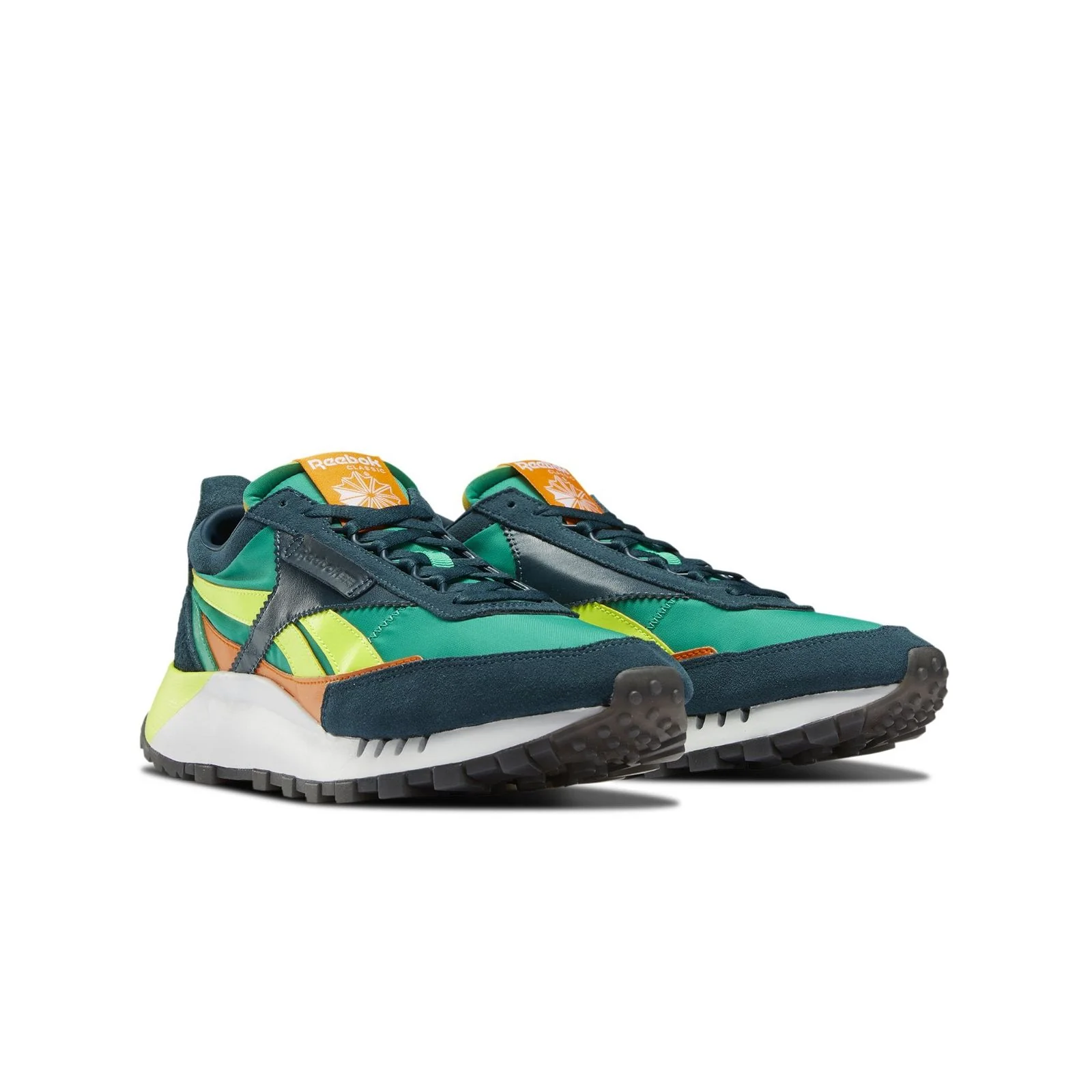 Reebok Classic Leather Legacy Shoes - Court Green / Solar Yellow - Image 2