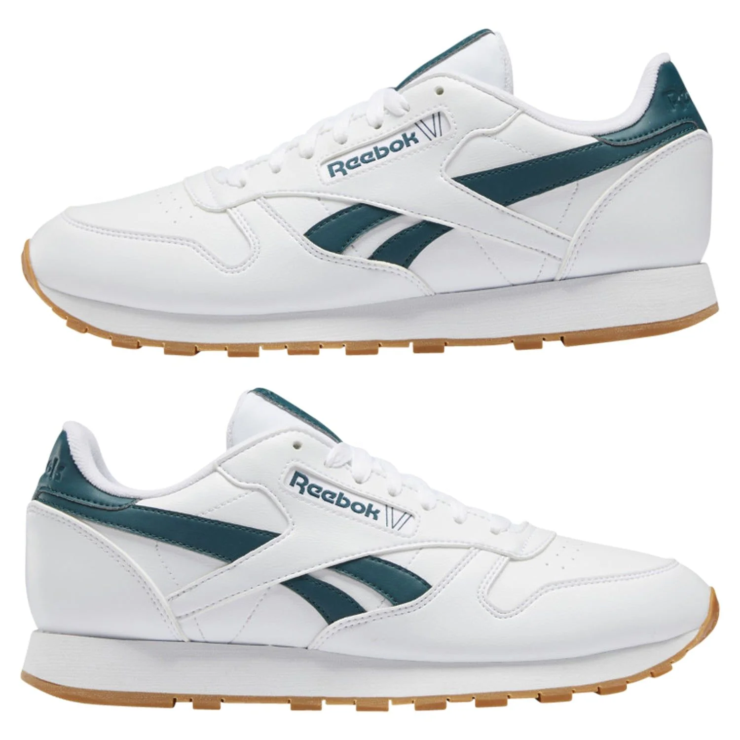 Reebok Classic Leather Vegan Shoes - White Green - Image 6