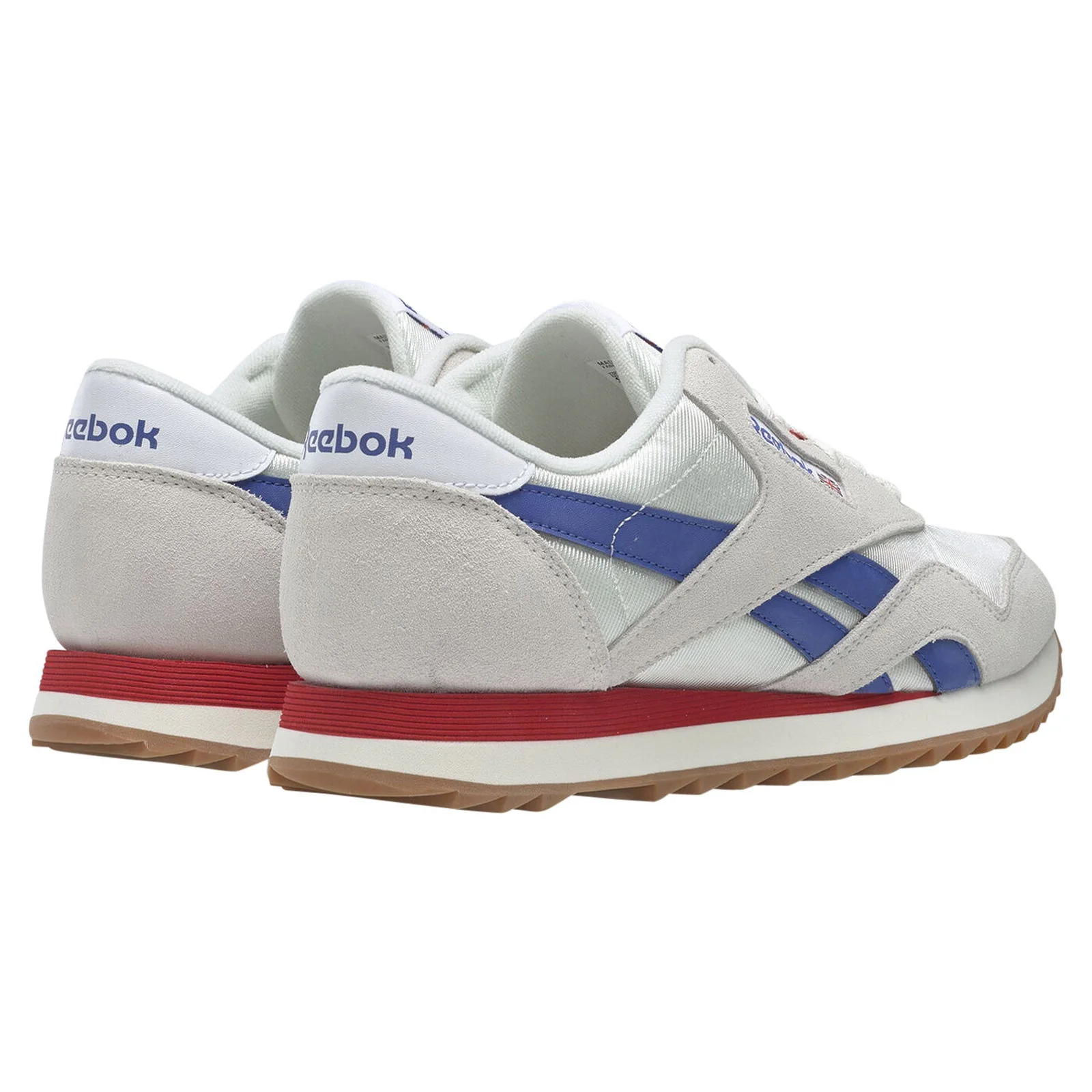 Reebok Classic Nylon Ripple Sneakers - Chalk/White/Red - Image 3