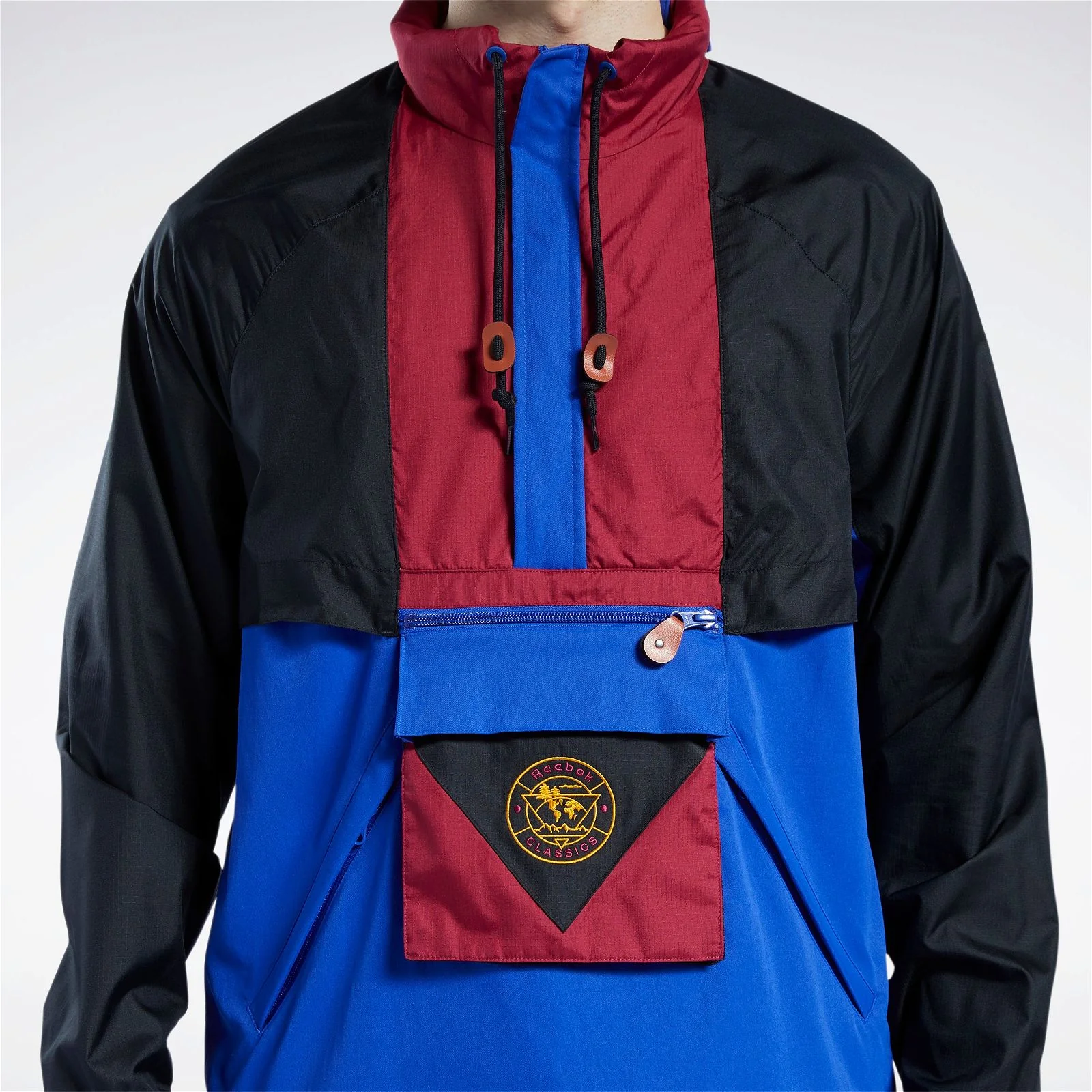 Reebok Classics Archive Parka Jacket - Black / Blue - Image 2
