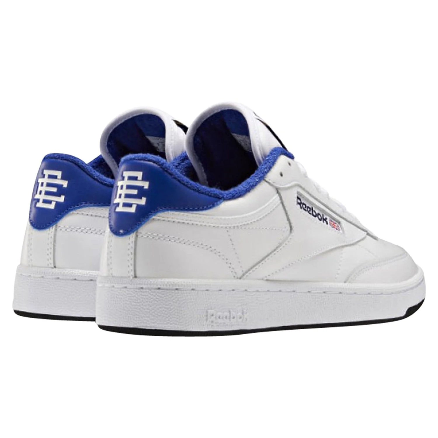 Reebok Classics Club C 85 x Eric Emanuel Shoes - White/Blue - Image 3