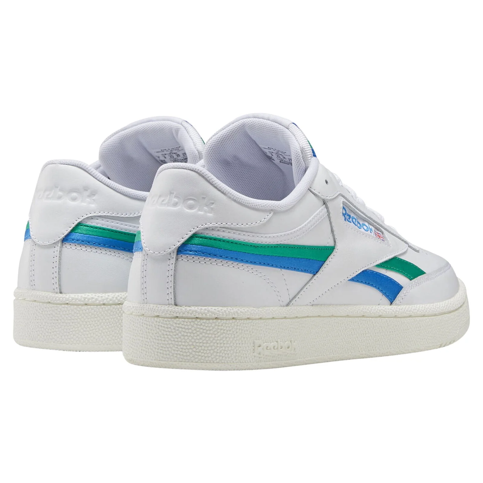 Reebok Classics Club C Revenge Shoes - White / Blue / Green - Image 3
