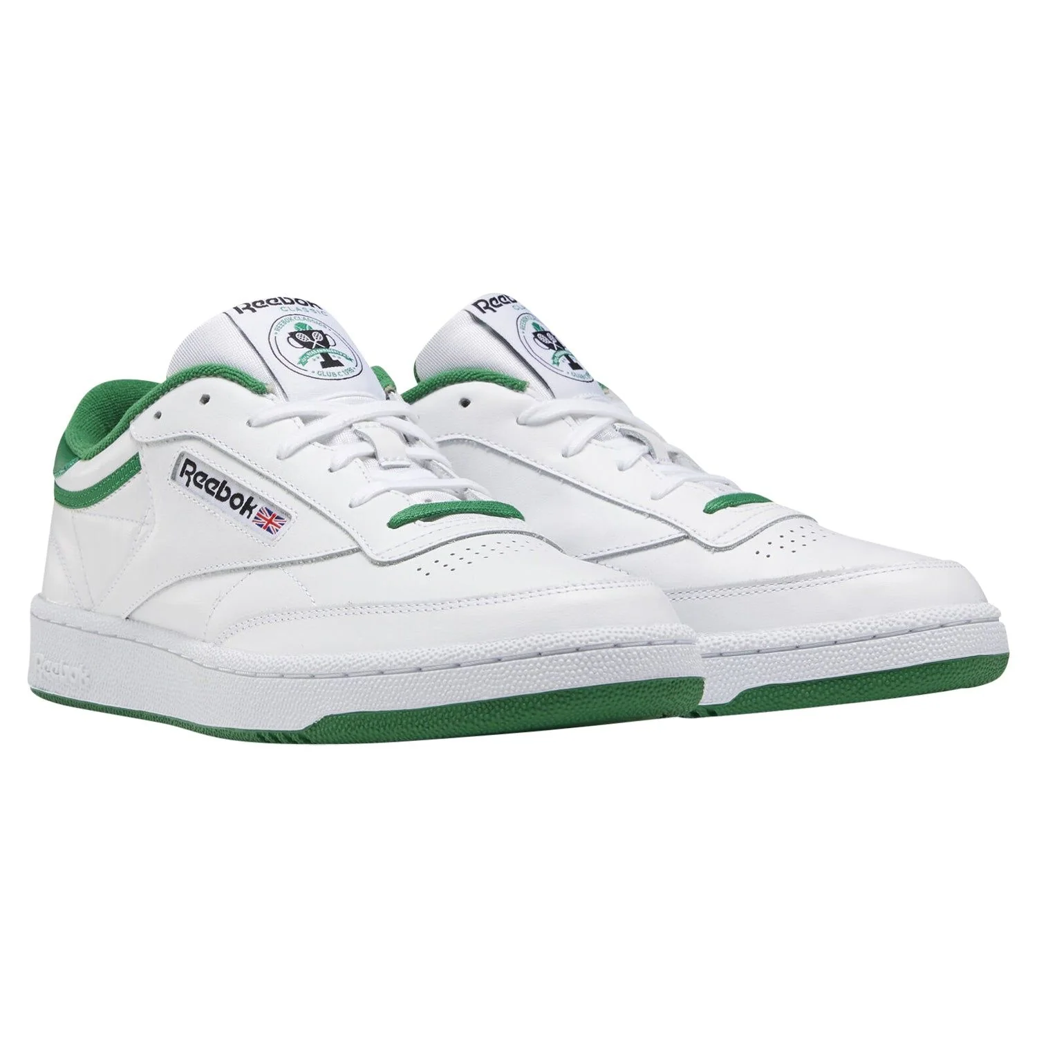 Reebok Classics Club C Shoes - White & Green - Image 2