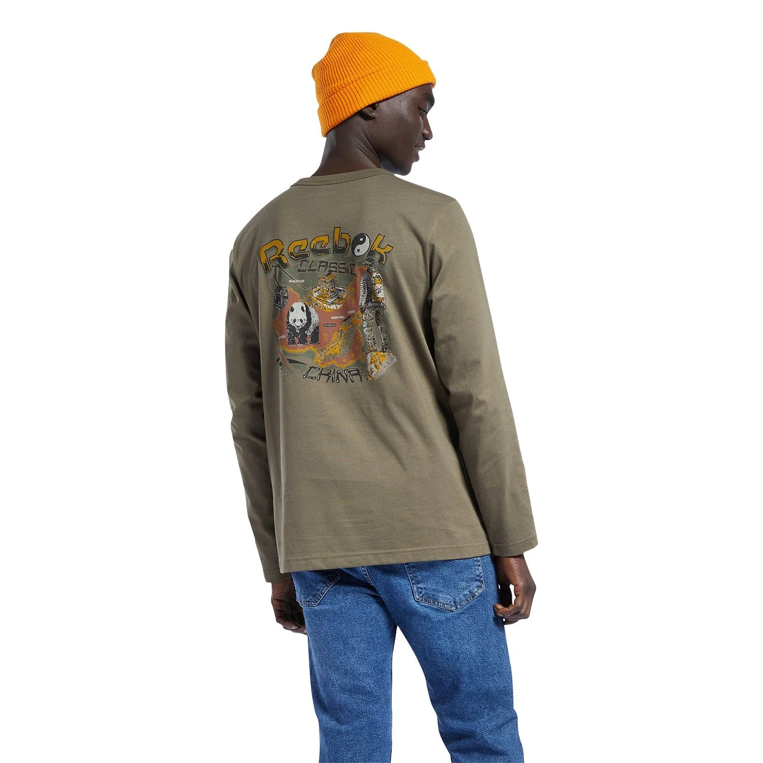 Reebok Classics Destination Long Sleeve T-shirt - Green - Image 4