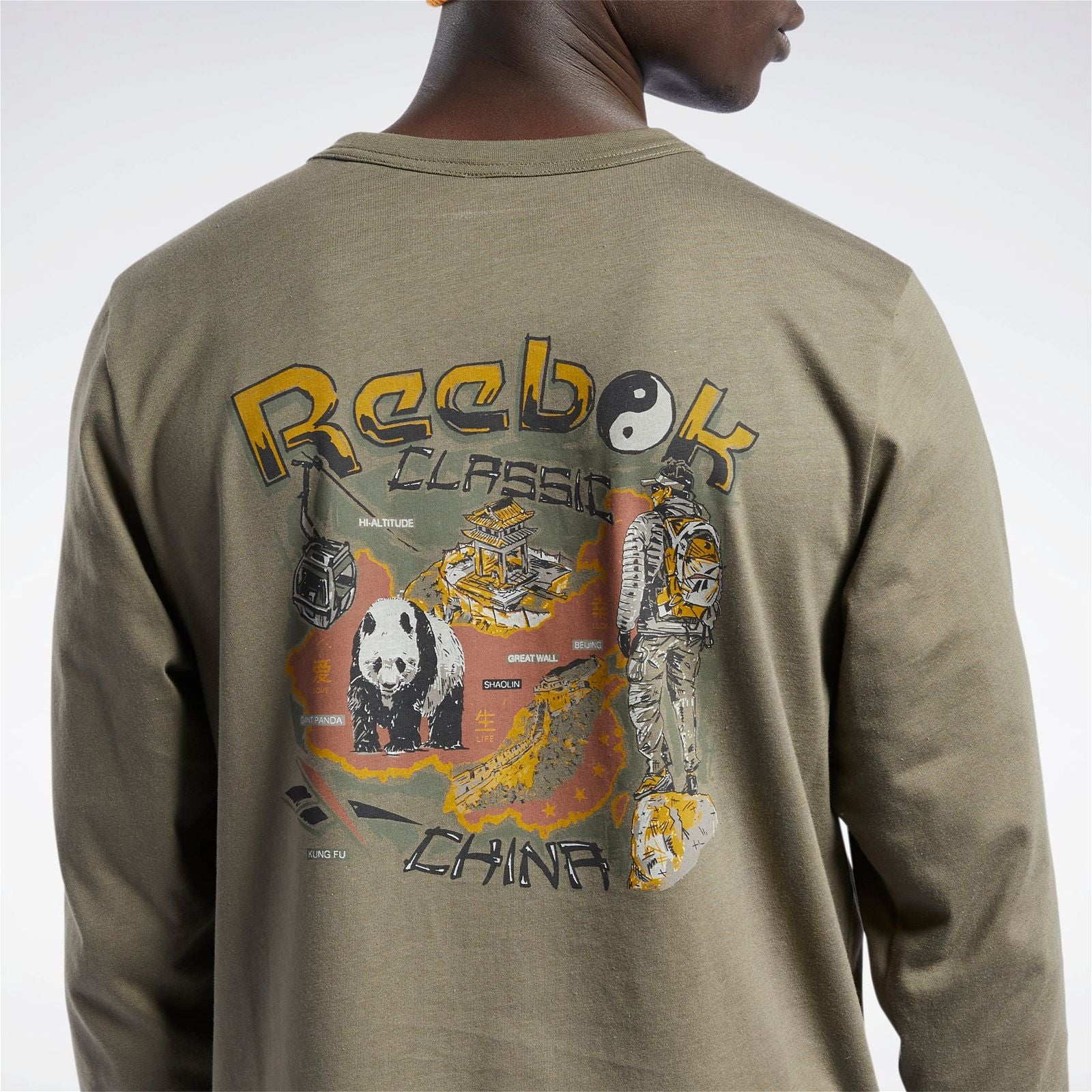 Reebok Classics Destination Long Sleeve T-shirt - Green - Image 6