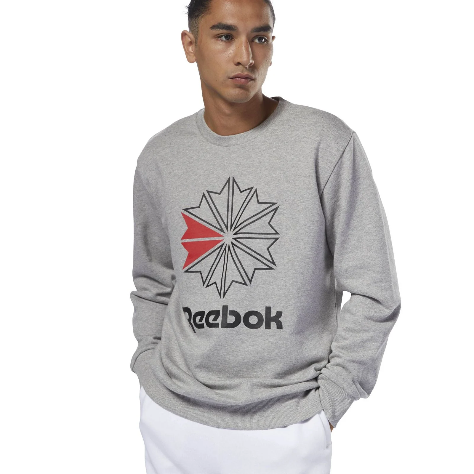 Reebok Classics Retro Starcrest Crew Neck Sweatshirt - Grey - Image 3