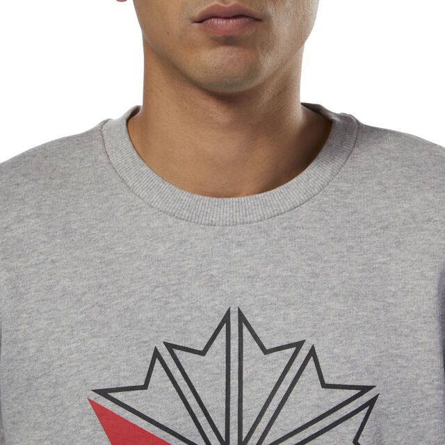 Reebok Classics Retro Starcrest Crew Neck Sweatshirt - Grey - Image 6