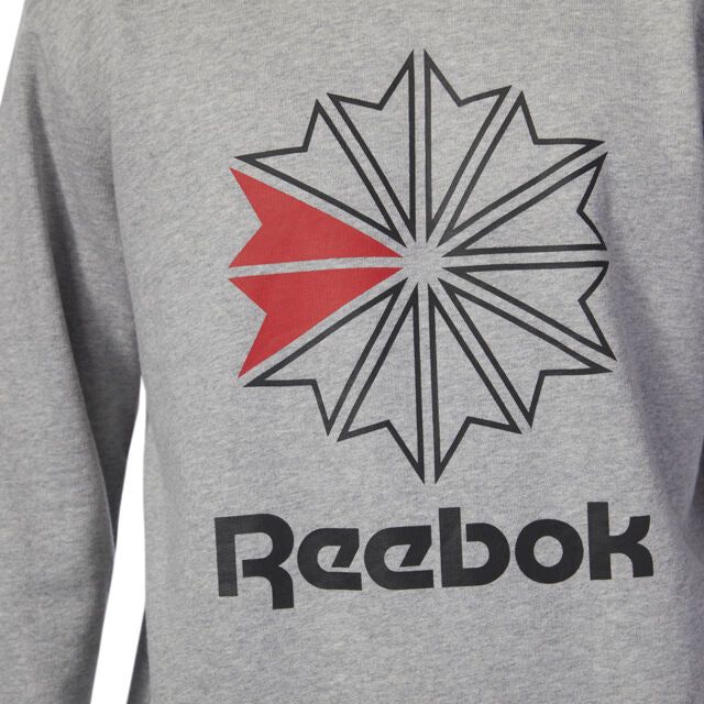Reebok Classics Retro Starcrest Crew Neck Sweatshirt - Grey - Image 7