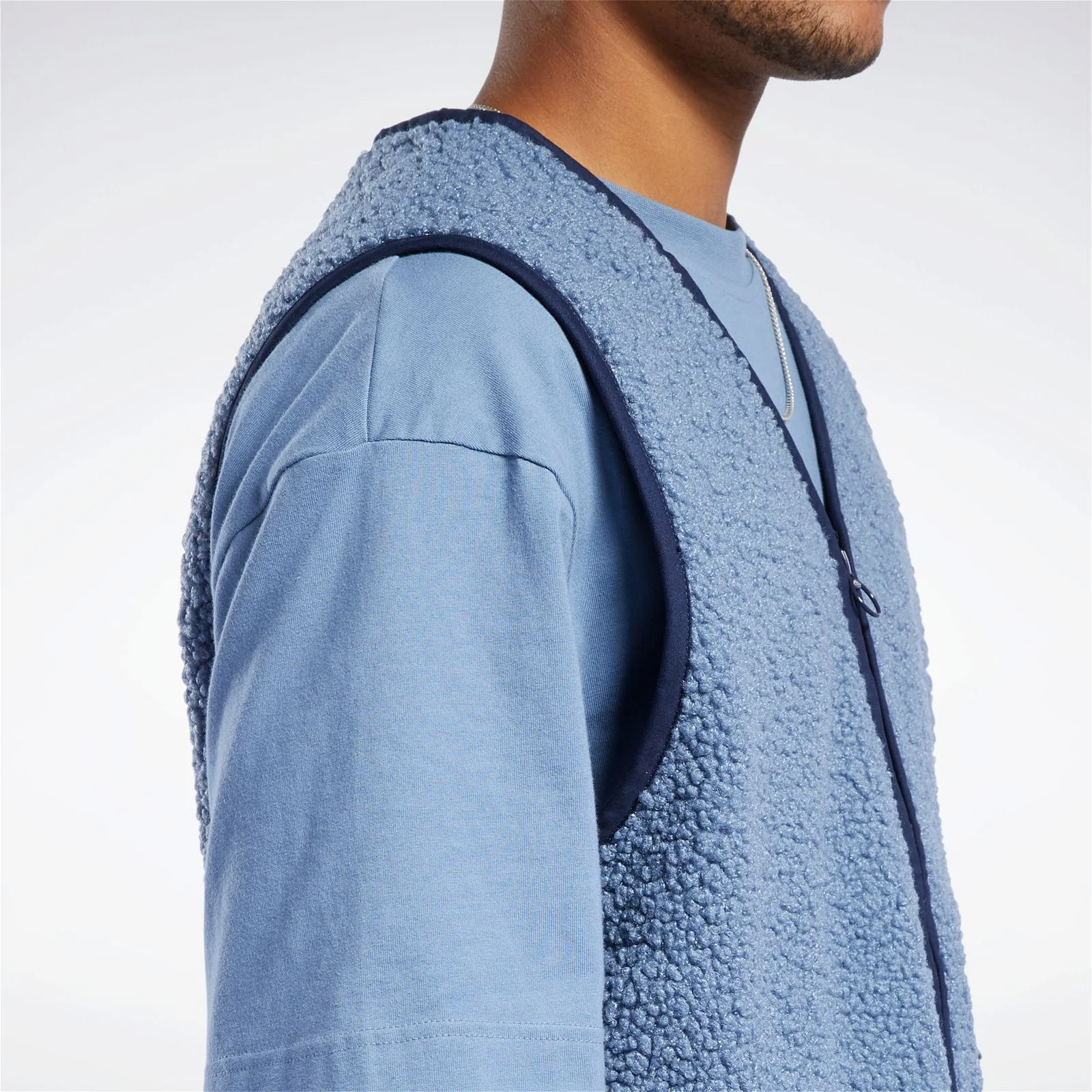 Reebok Classics Sherpa Vest Gilet - Blue - Image 5