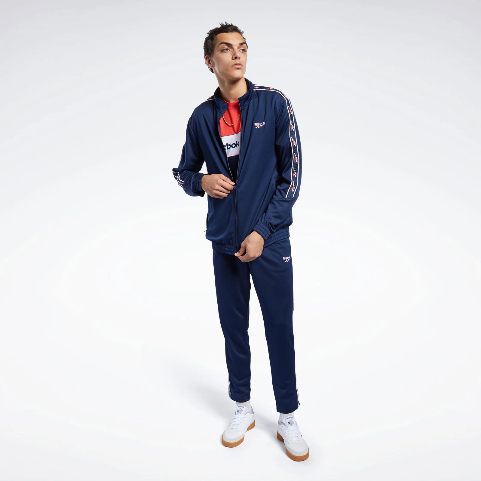 Reebok Classics Vector Tape Track Jacket - Navy - Image 5
